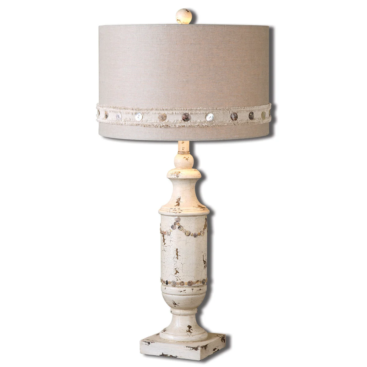 Uttermost 26198-1 Lacedonia Distressed Ivory Lamp