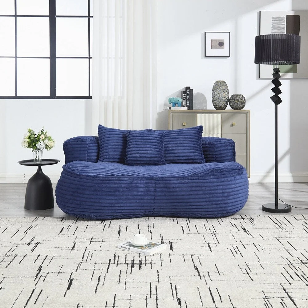 Lazy Sofa Durable Comfort Lounger High Back Bean Bag Chair Couch for Adults and Kids - 2 Seat