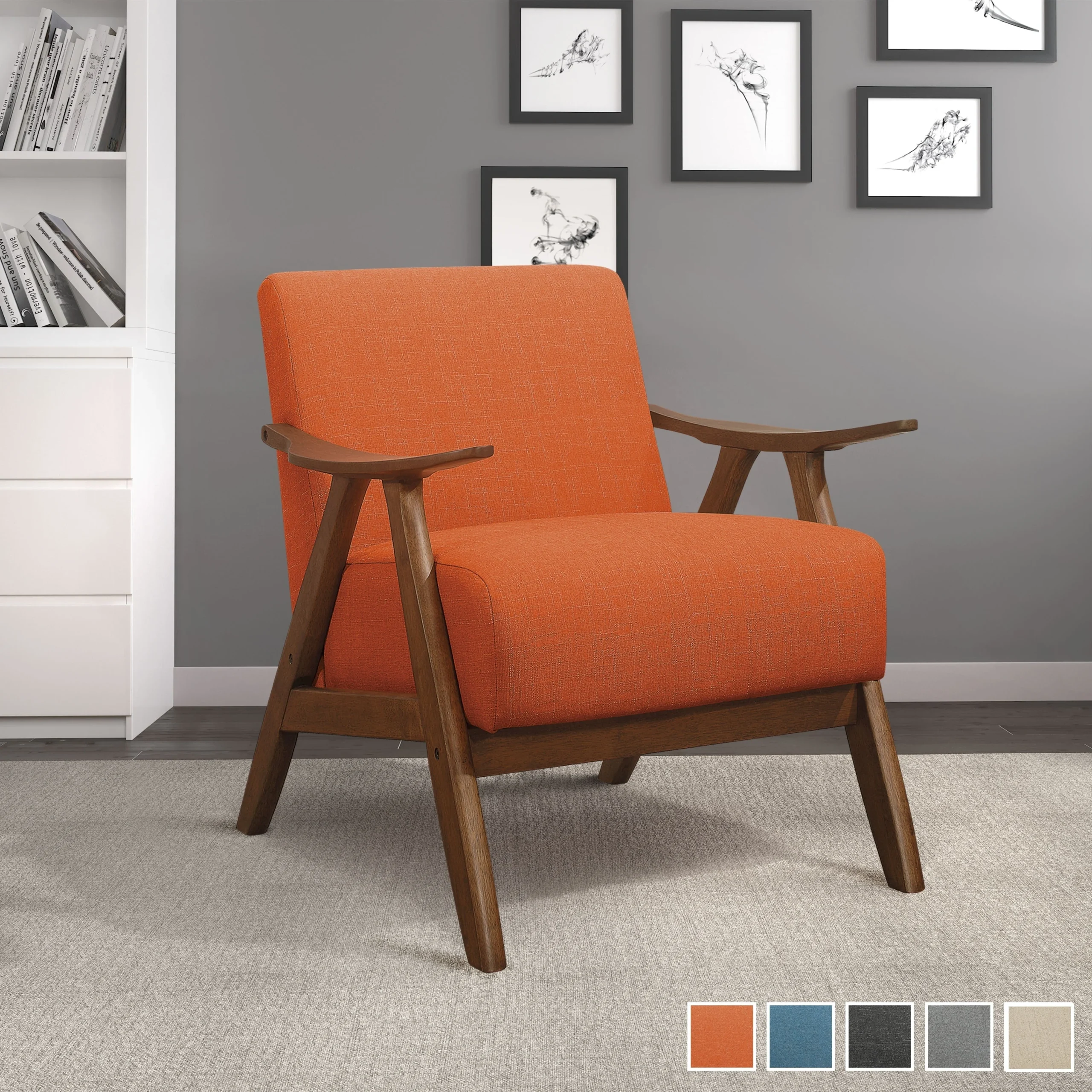 Levine Retro Accent Chair - 28.5 x 32 x 31.5