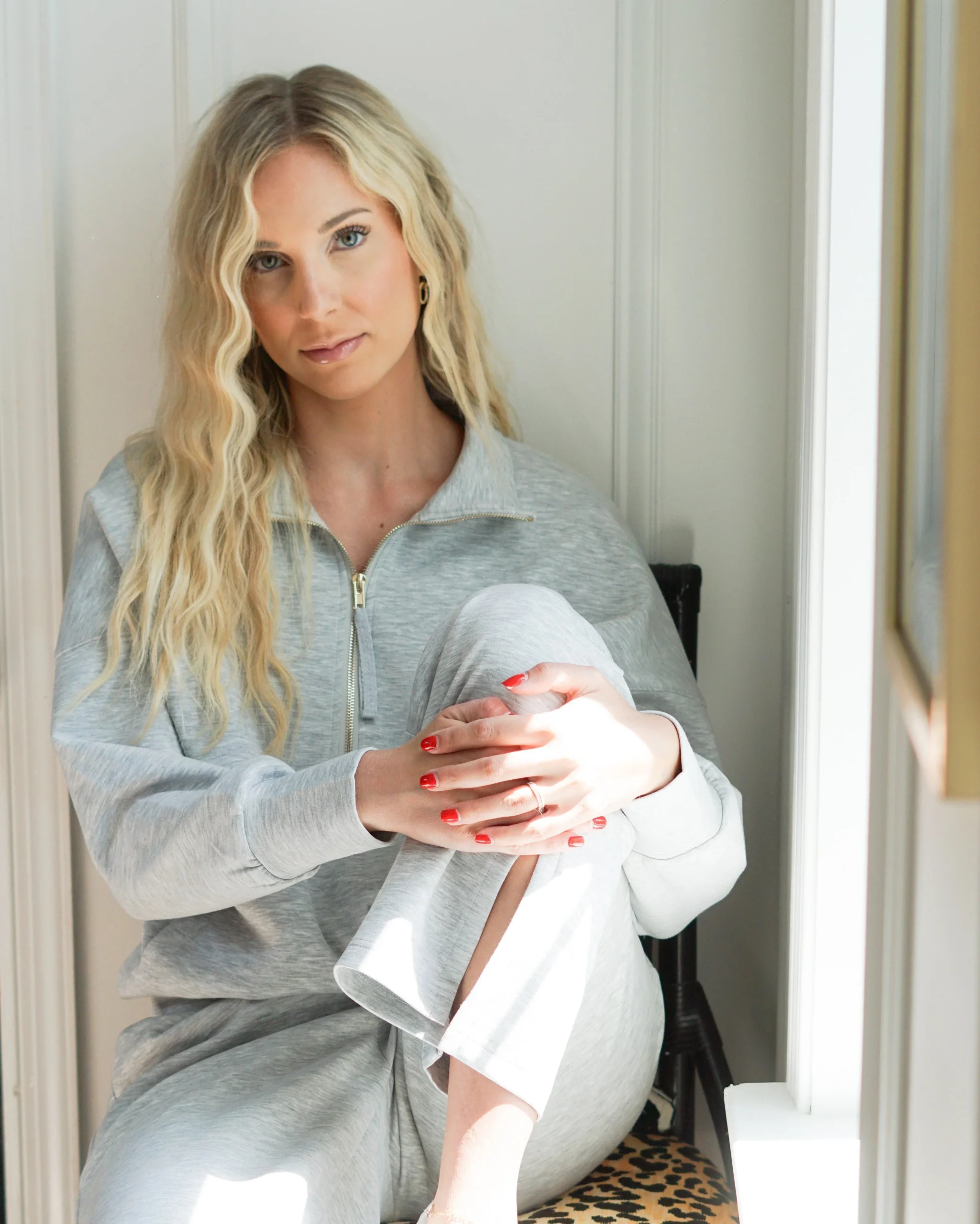 Cassie Butter Modal Wide Split Leg Pants // Grey