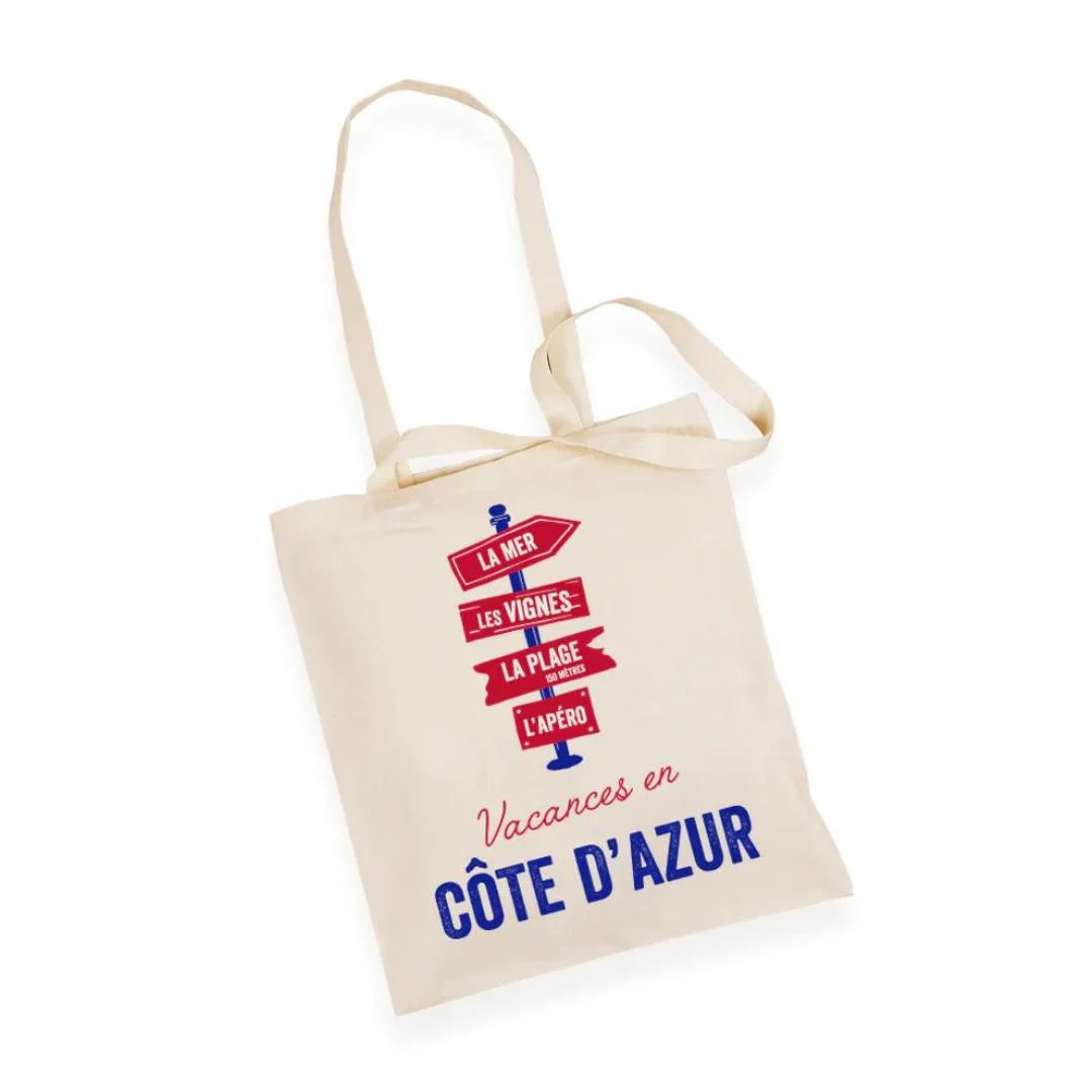 Vacances en Cote d'Azur Tote Bag