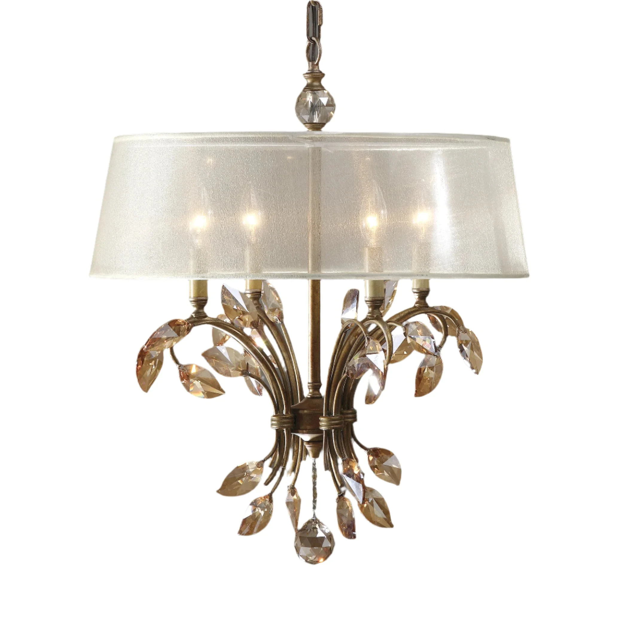 Alenya 4 Light Gold Metal Chandelier