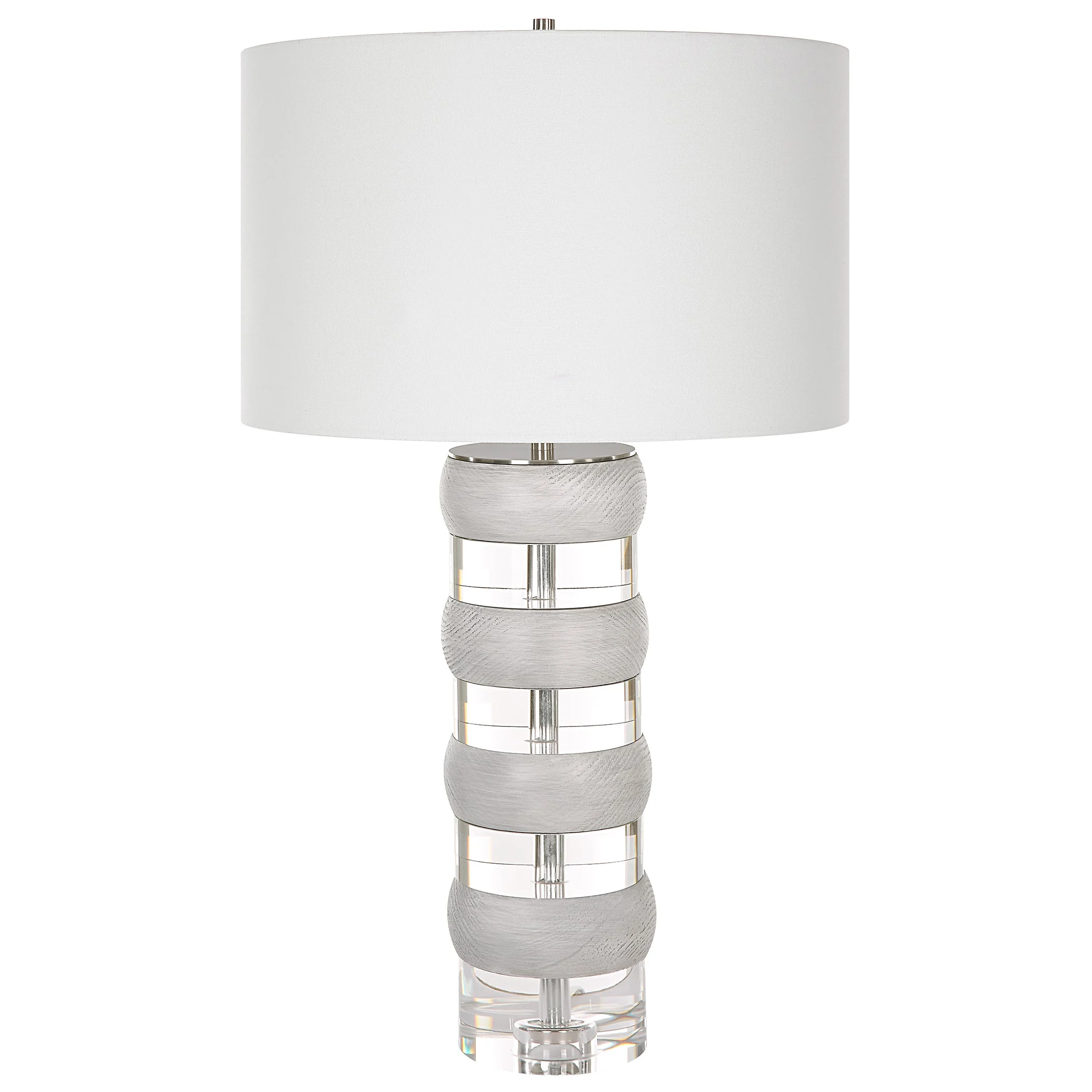 Band Together Crystal & Wood Table Lamp