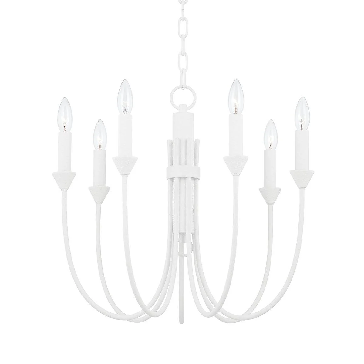 Cate 7 Light Chandelier // Gesso White