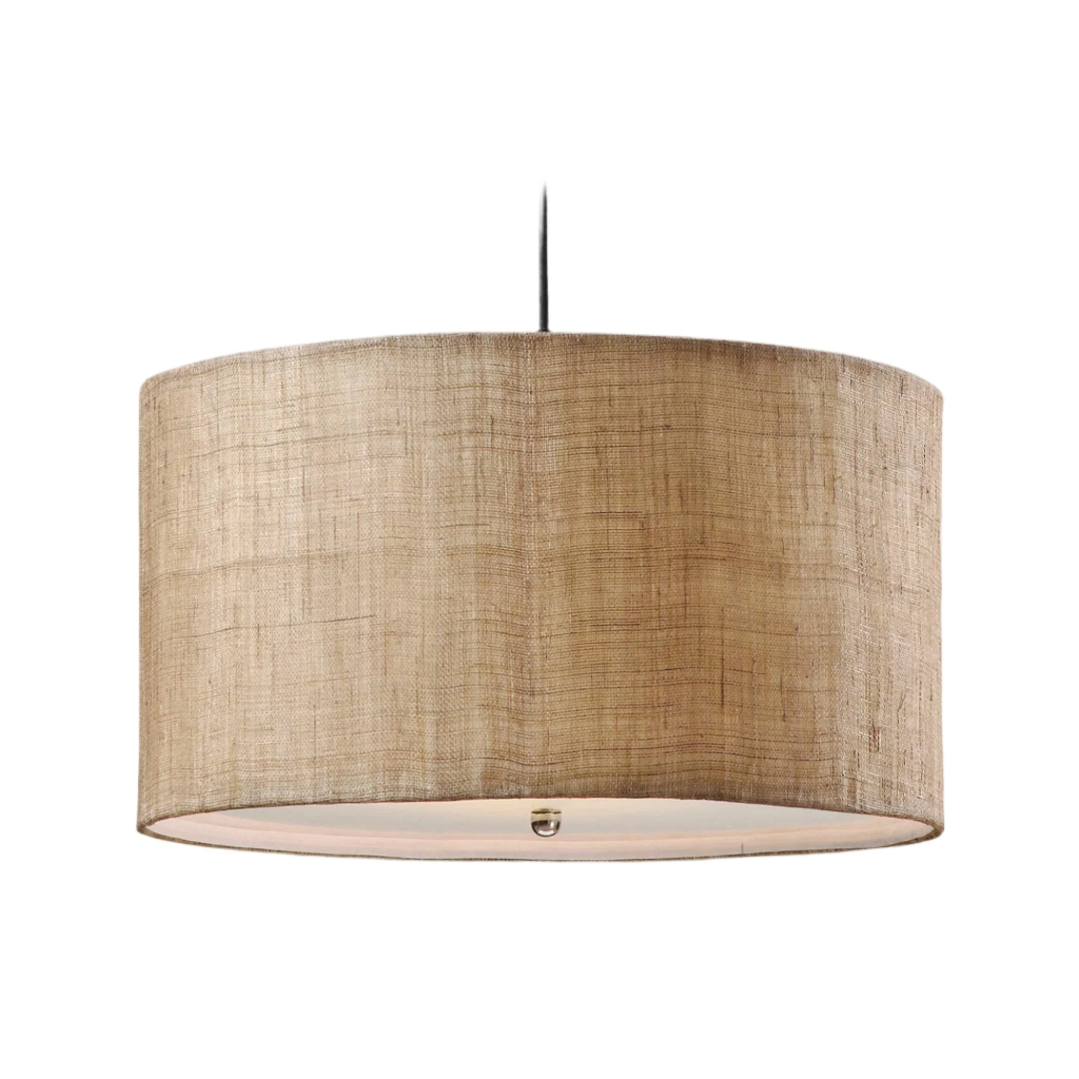 Dafina 3 Light Burlap Drum Pendant