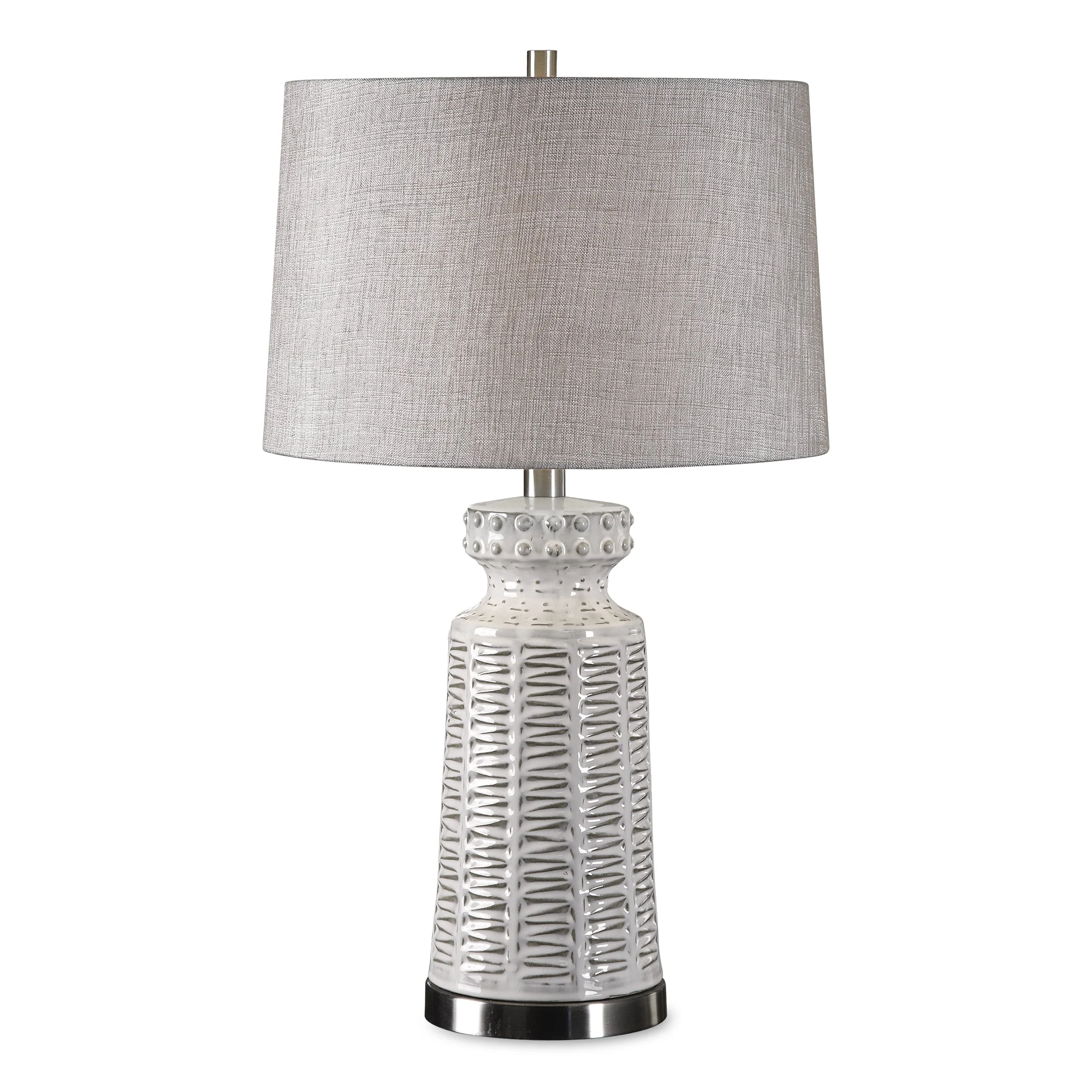 Kansa Distressed White Table Lamp