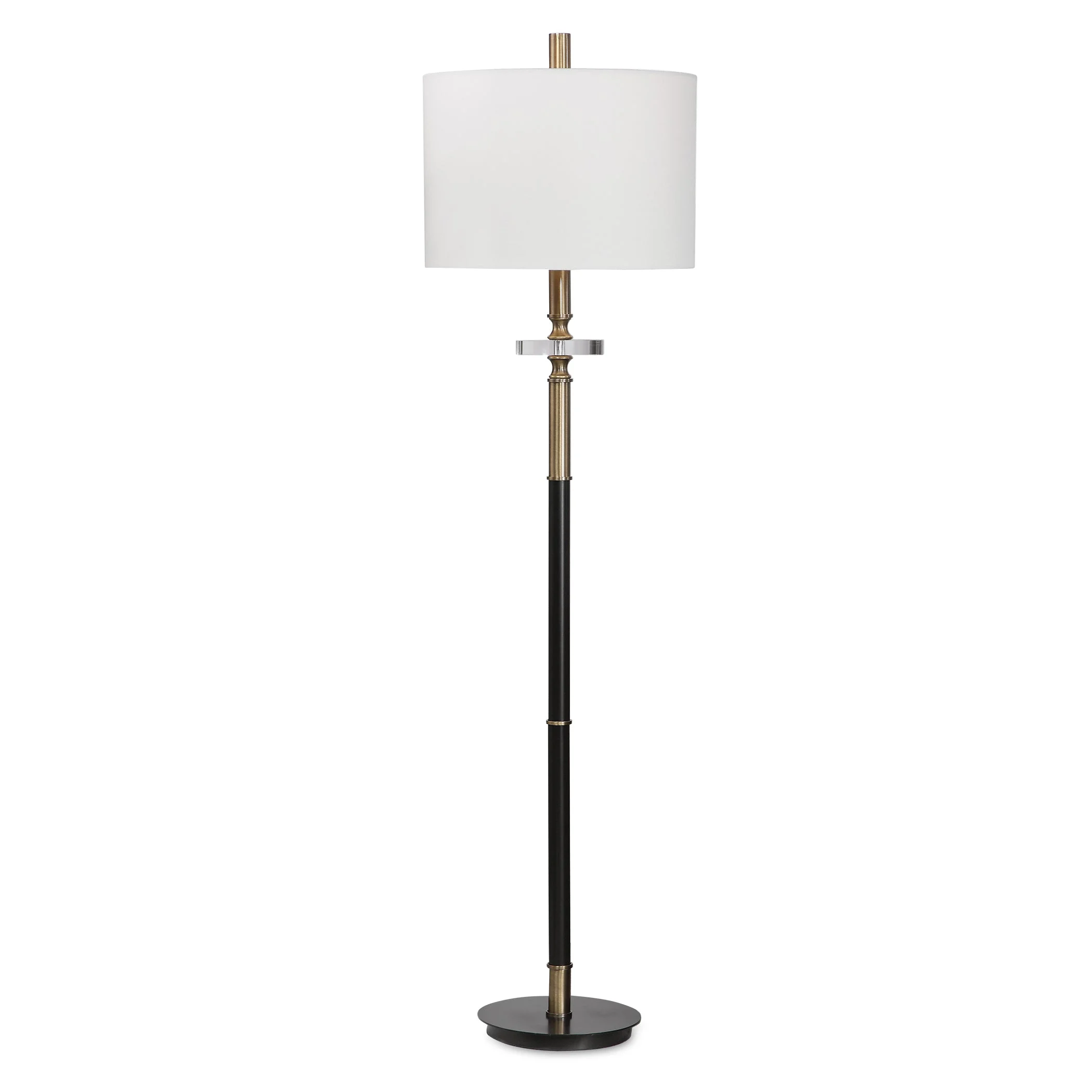 Maud Aged Black Floor Lamp