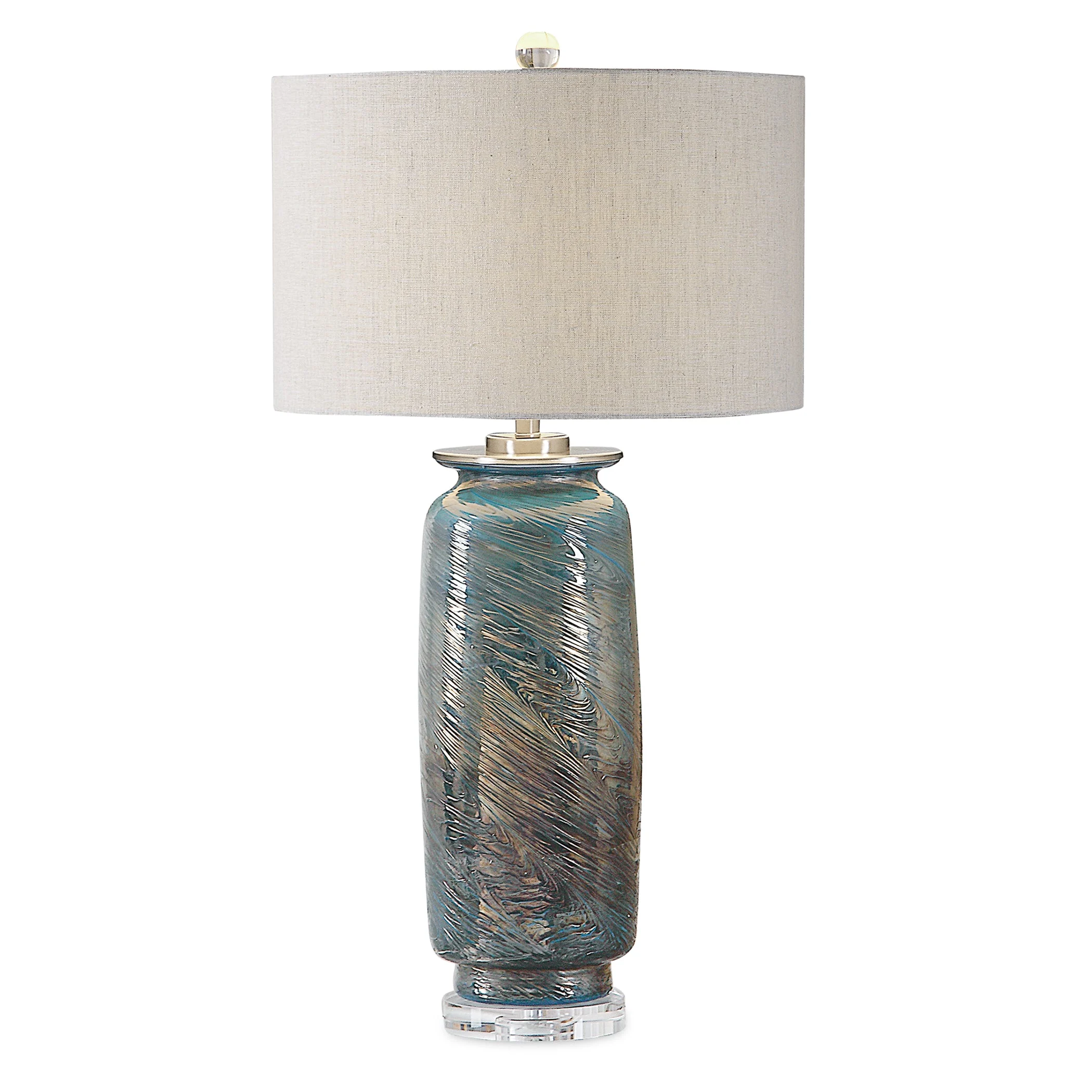 Olesya Swirl Glass Table Lamp