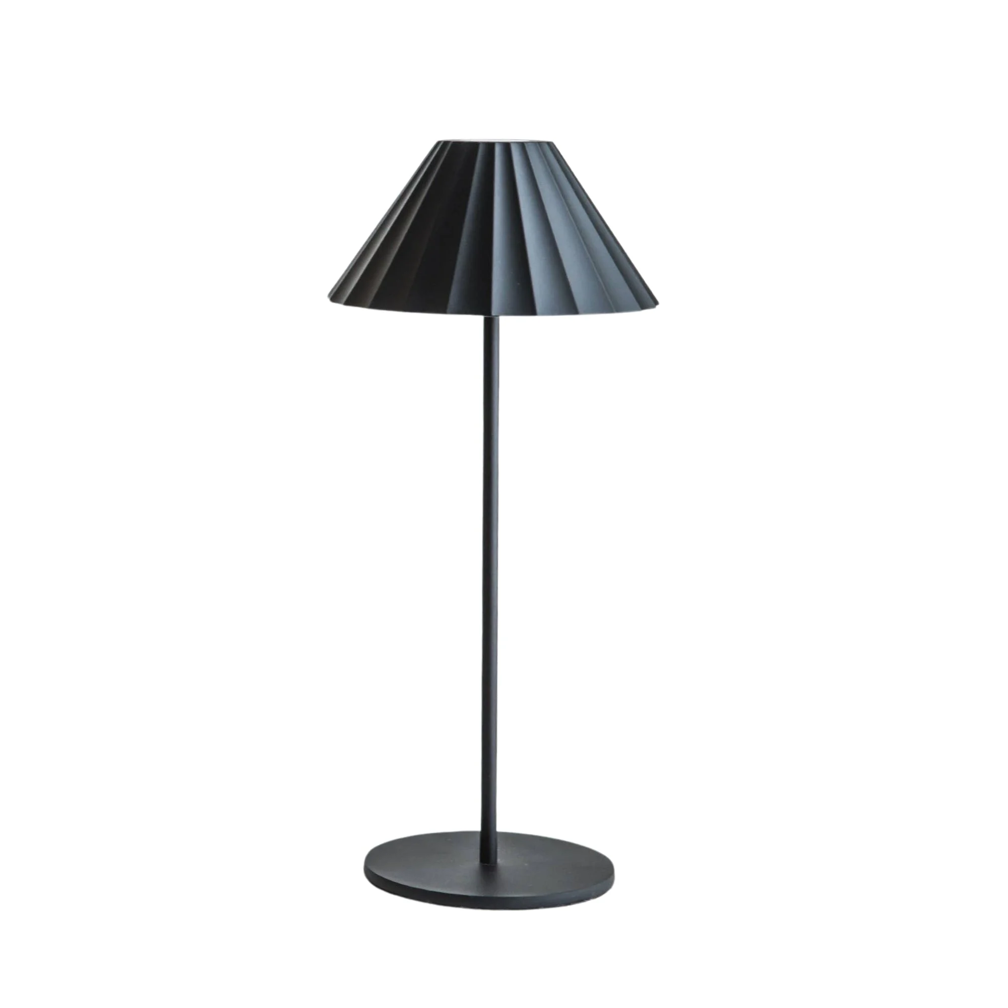 Ruffled Shade Cordless French Bistro Lamp