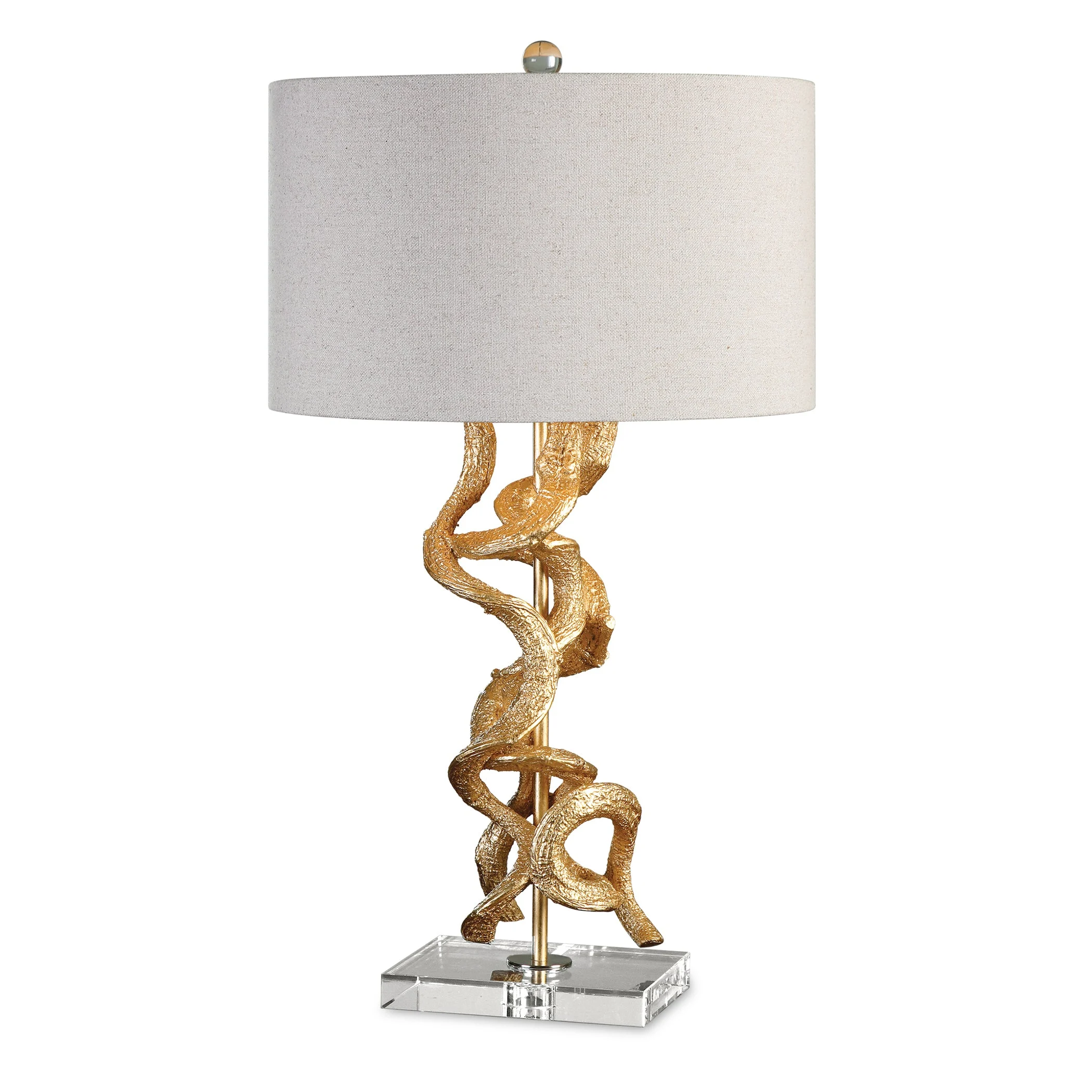 Twisted Vines Gold Table Lamp