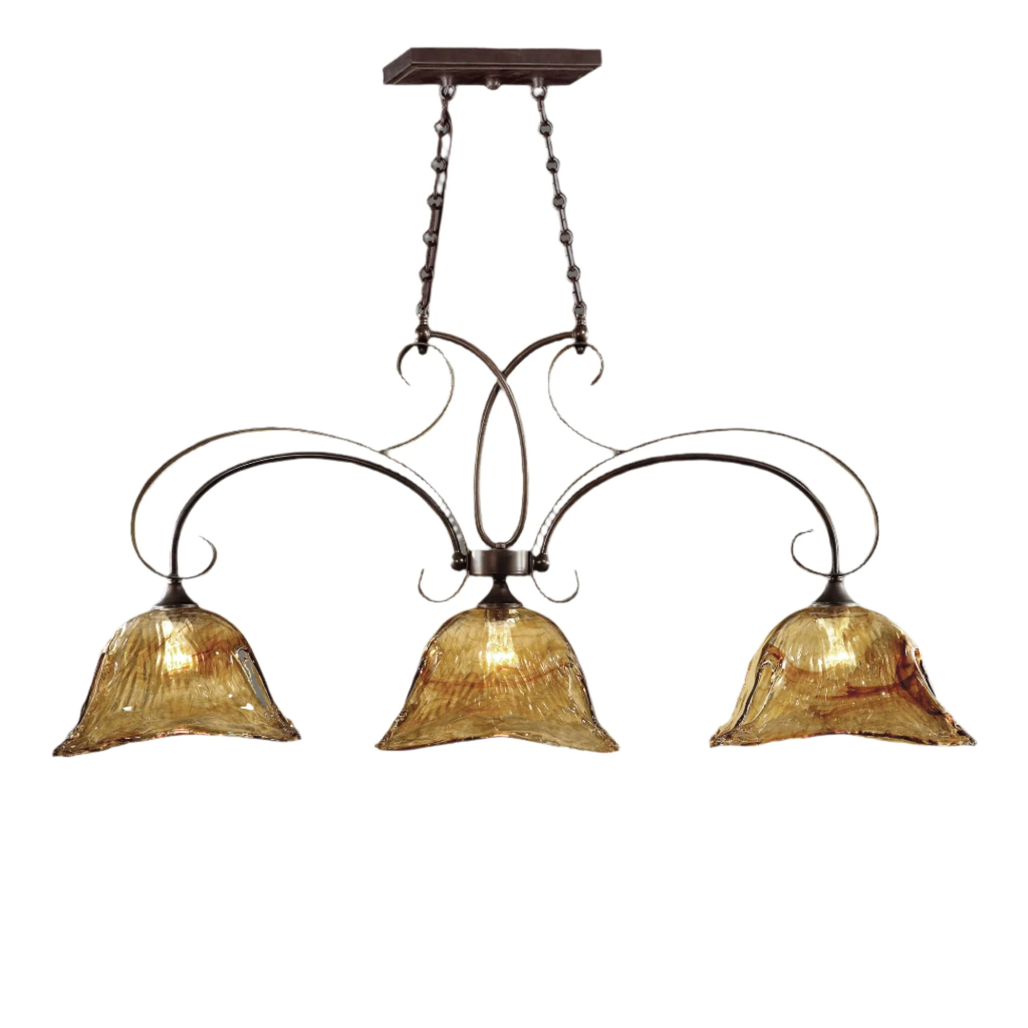 Vetraio 3 Lt Bronze Kitchen Island Light