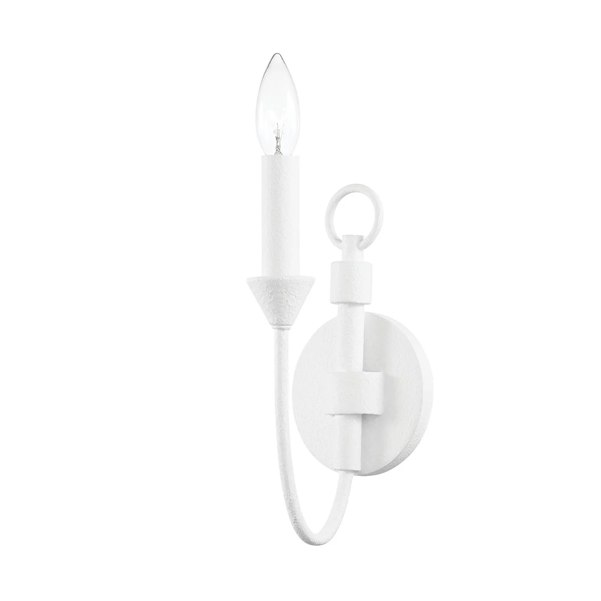 Cate 1 Light Wall Sconce // Gesso White