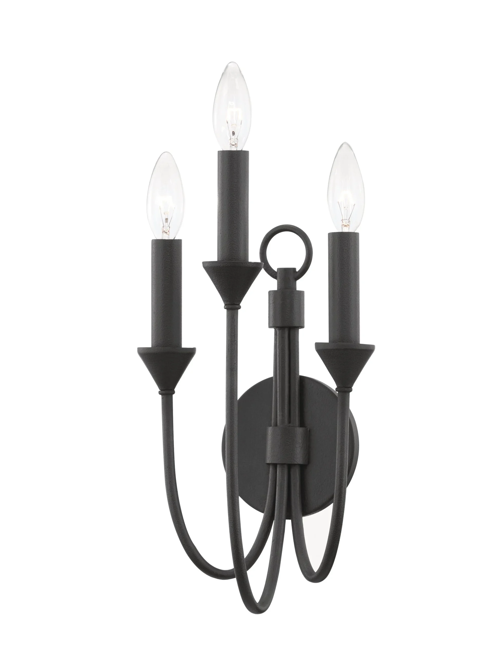 Cate 3 Light Wall Sconce // Forged Iron