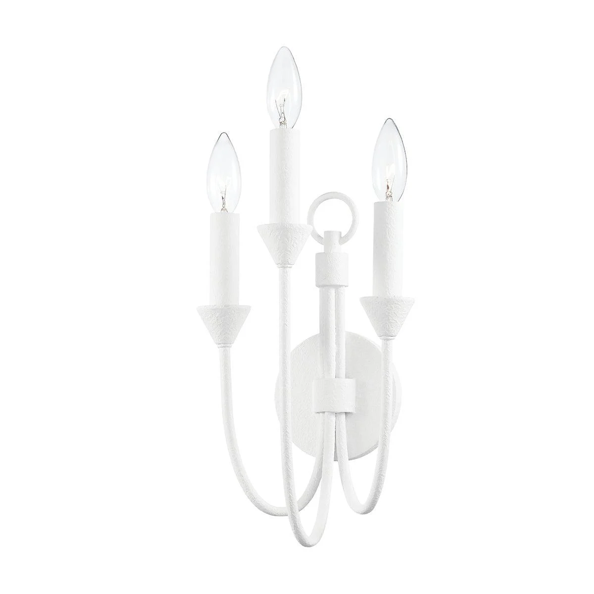 Cate 3 Light Wall Sconce // Gesso White