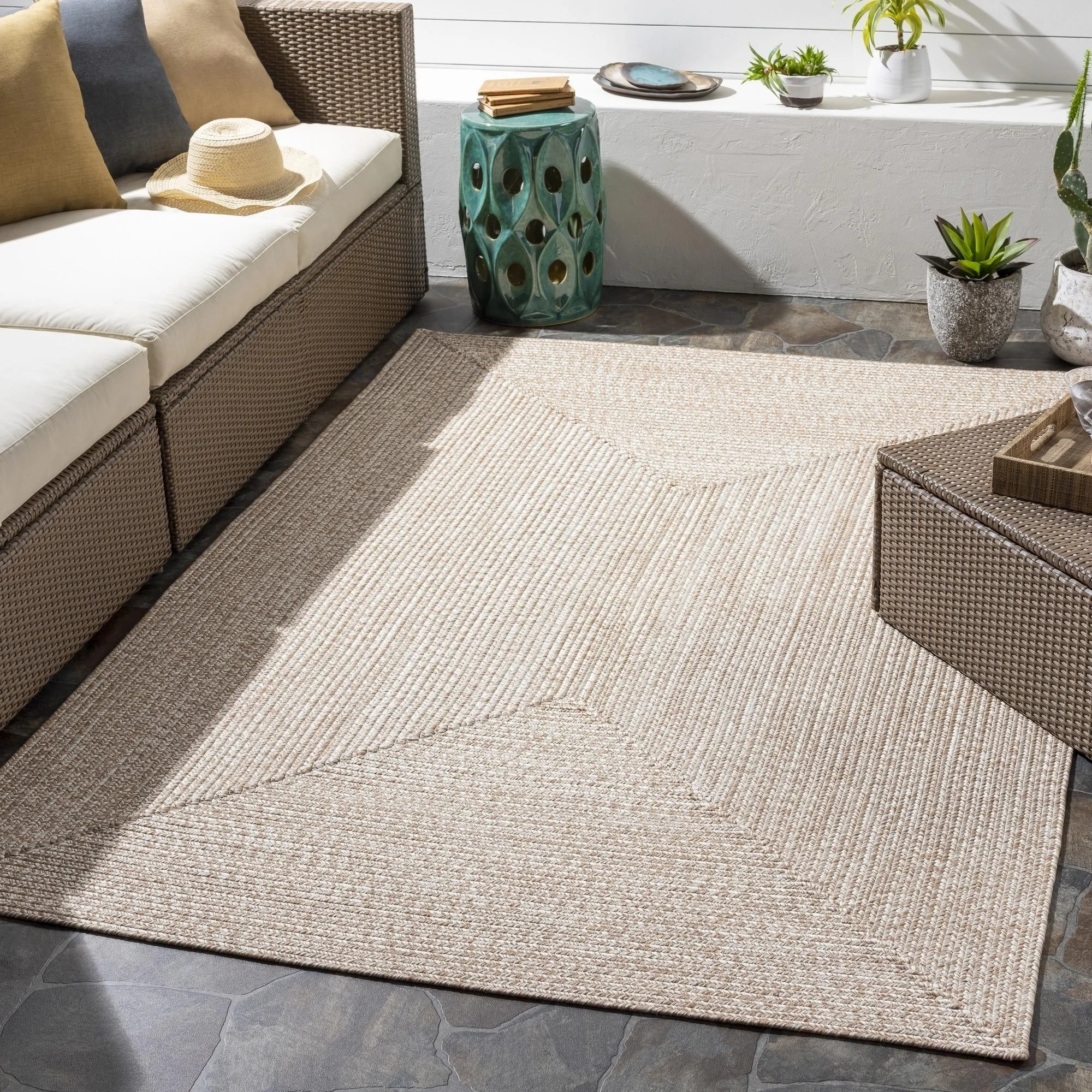 Livabliss Chesapeake Bay Country Stripe Outdoor Area Rug