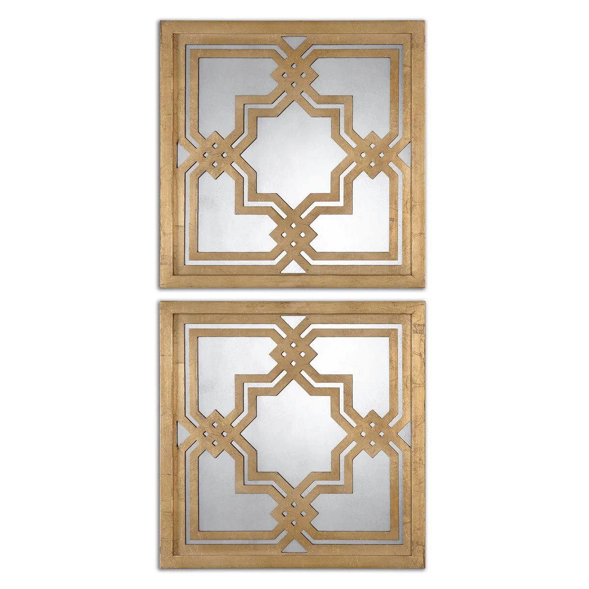 Uttermost 13865 Piazzale Gold Square Mirrors S/2