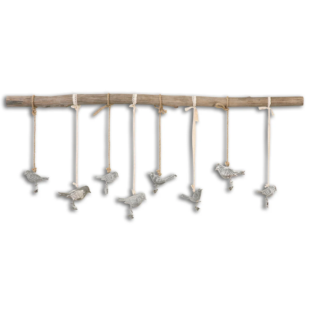 Uttermost Birds On A Branch Wall Art, Handcrafted Elm Wood Carving, Nature-Inspired Design, 44.5" W × 18" H