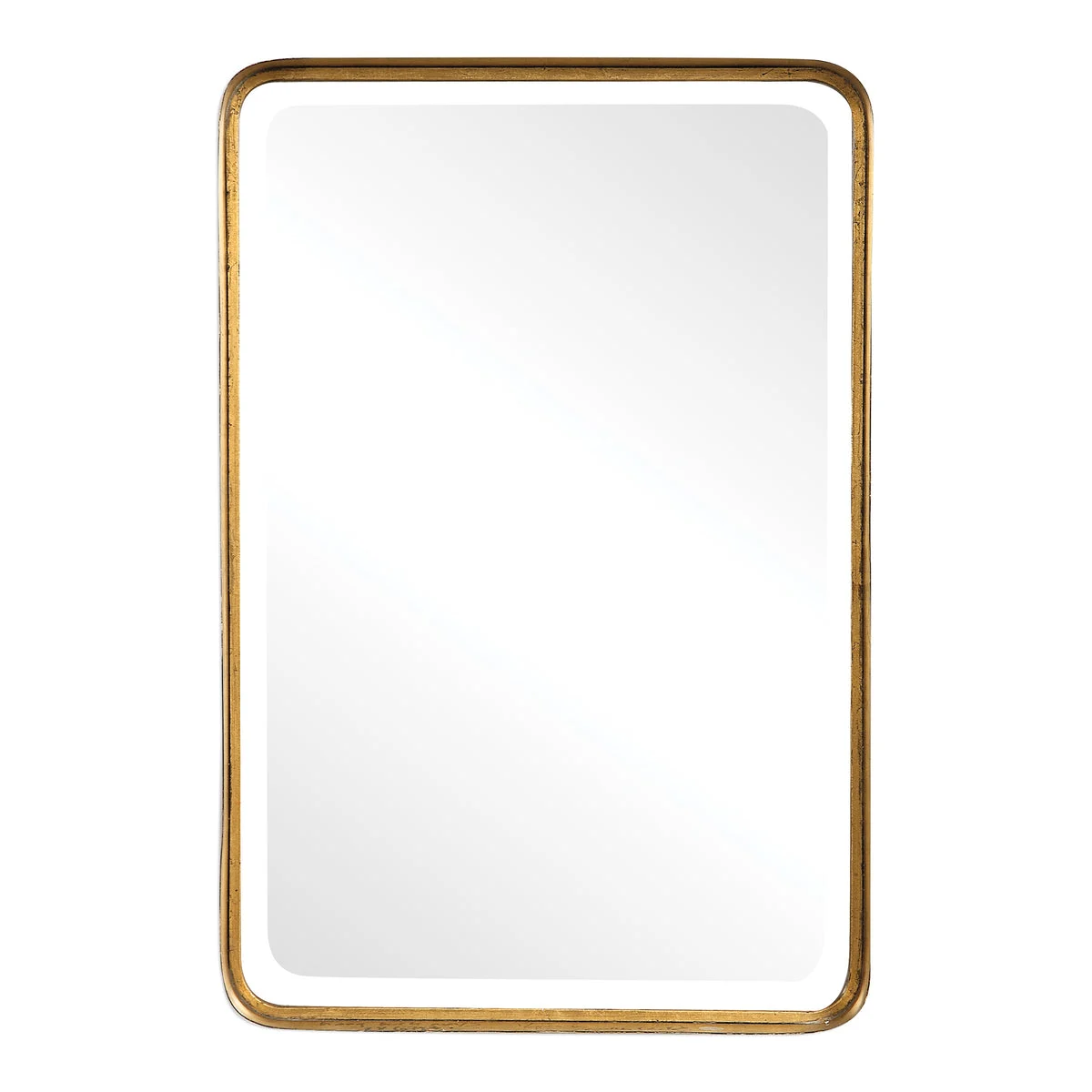 Uttermost Crofton Antique Gold Mirror, 30.25" H × 20.125" W, Arched Metal Frame in Aged Gold Finish