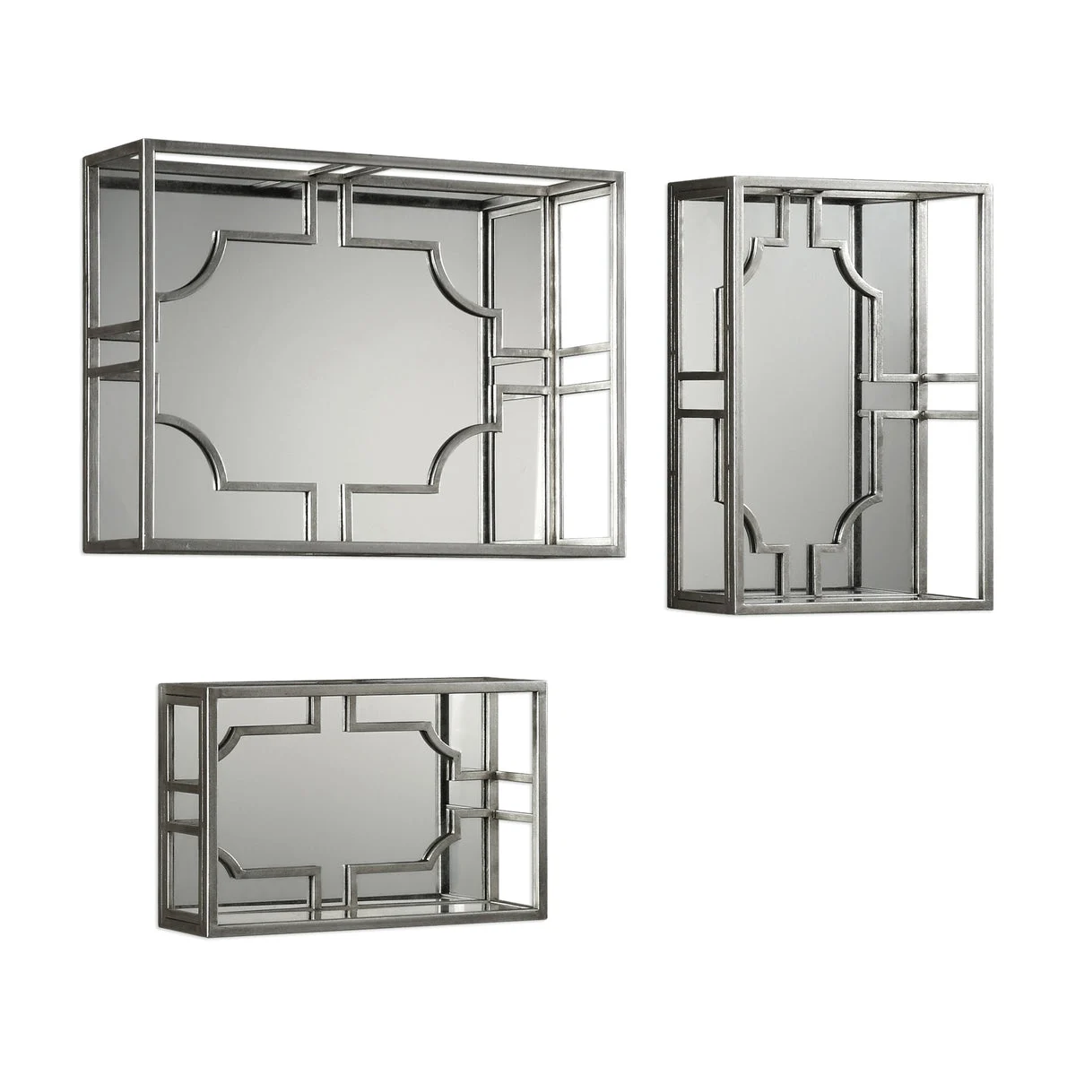 Uttermost 04113 Adoria Silver Wall Shelves S/3