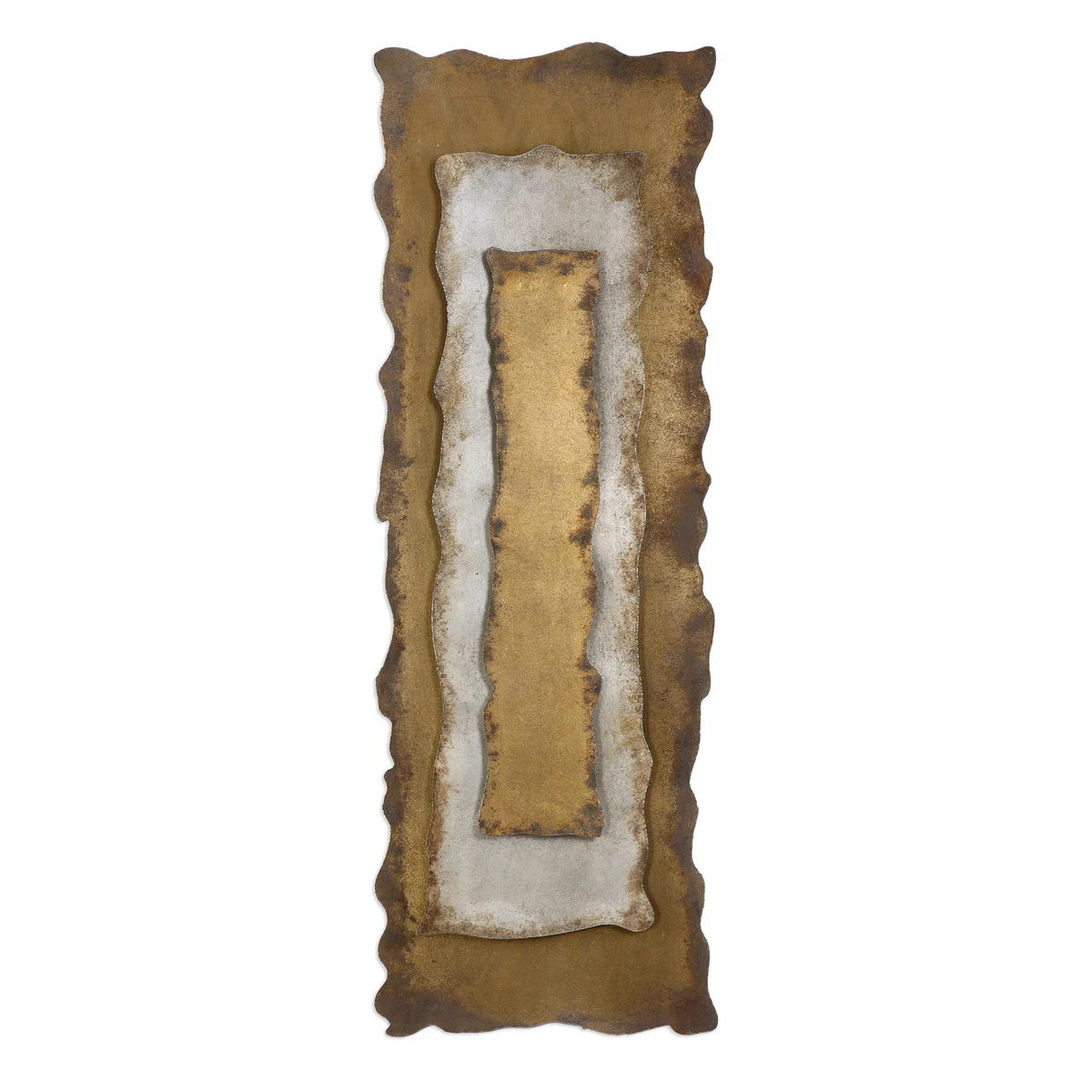 Uttermost Jaymes Oxidized Metal Wall Panel – 60.25" Vertical Art, Industrial Texture with Aged Patina Finish