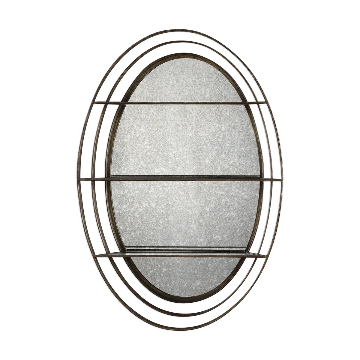 Uttermost 04133 Carine Antique Mirrored Wall Shelf