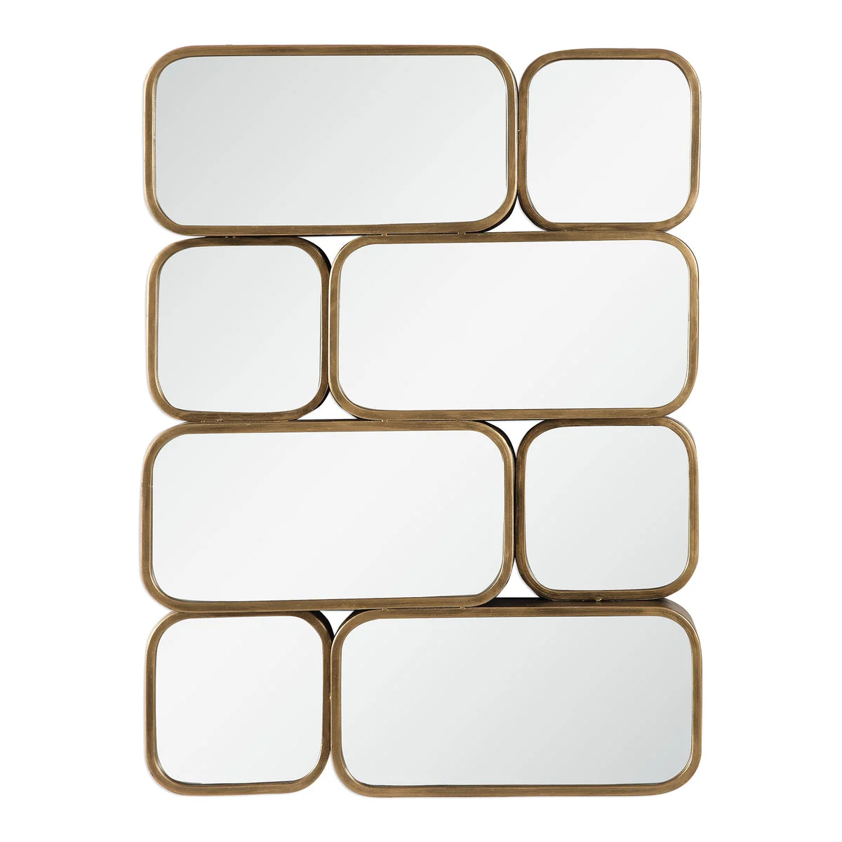 Uttermost Canute Modern Gold Mirror – 32" x 23.75" Contemporary Design with Antiqued Gold Frame