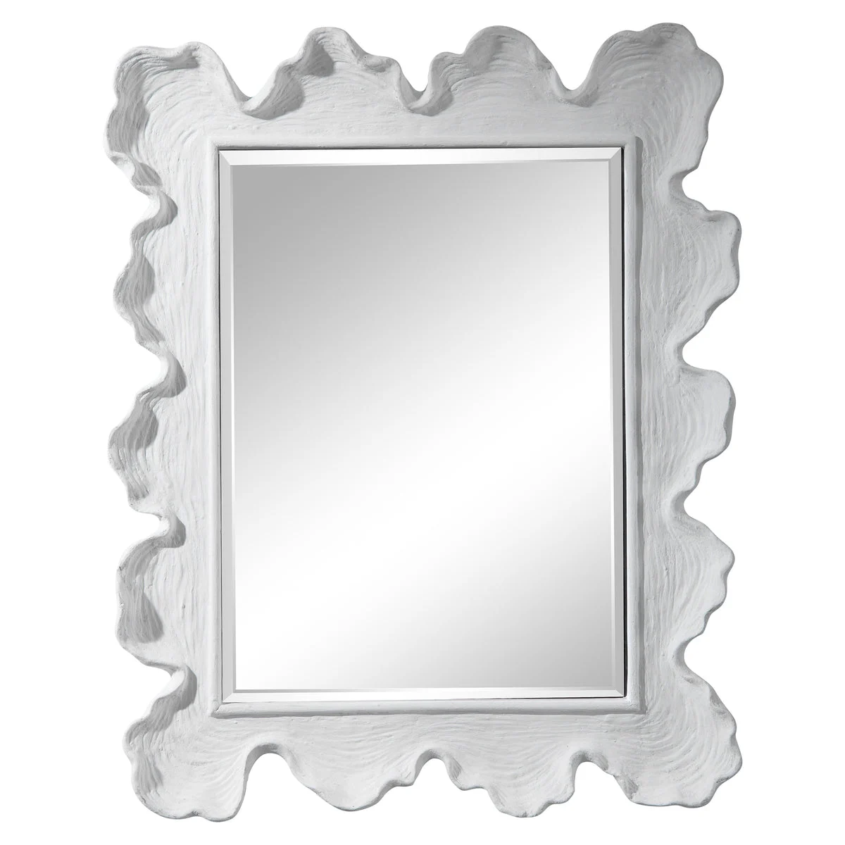 Uttermost Modern – Malay Vanity Mirror 34.25" x 27.125" Silver Glass Contemporary Wall Decor