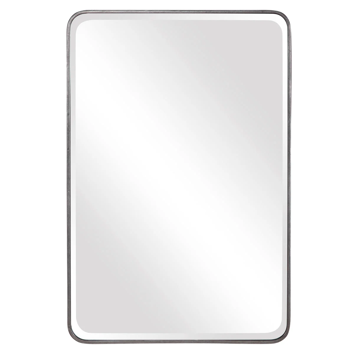 Uttermost Aramis Silver Mirror – Transitional Silver Wall Accent 36.25" x 24"