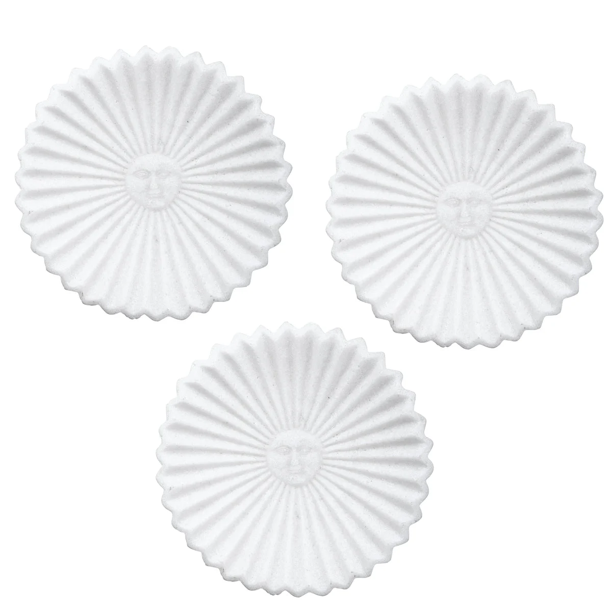 Uttermost 04243 Sol Marble Sun Faces Plague-Wall Art, Set of 3