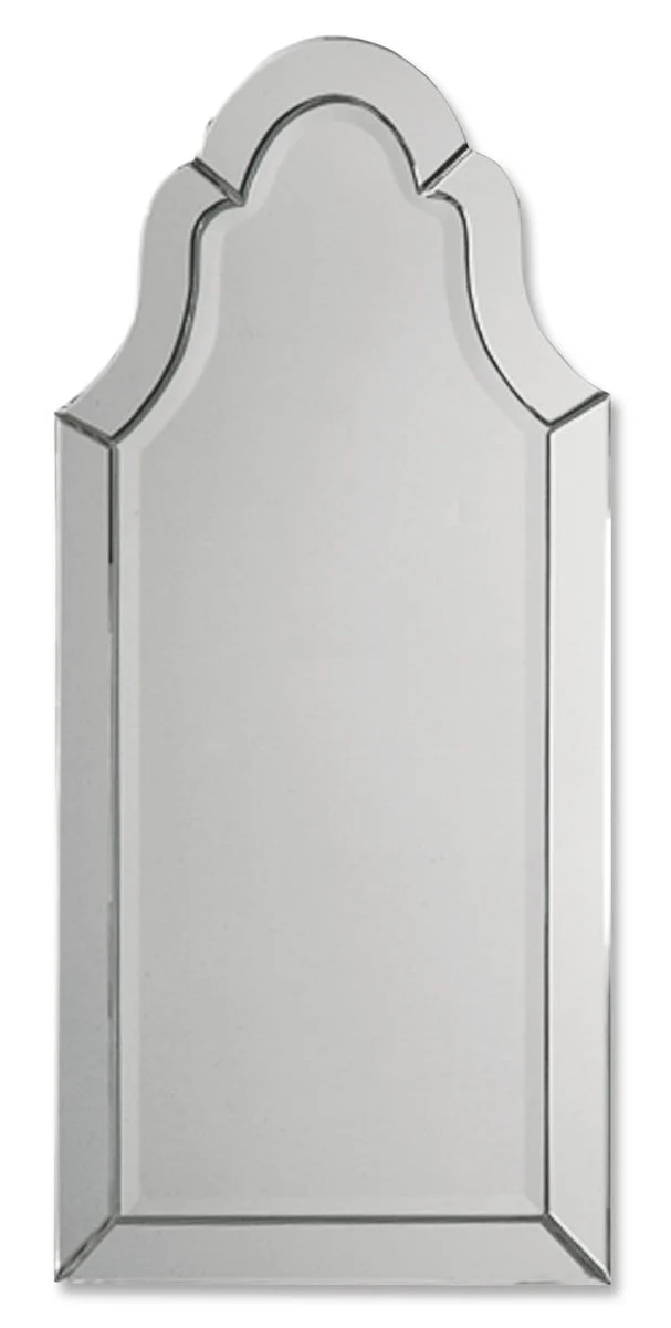 Uttermost Hovan Frameless Arched Mirror, Beveled Wood & Glass, 43.5" Height × 20.5" Width, Elegant Vanity Accent