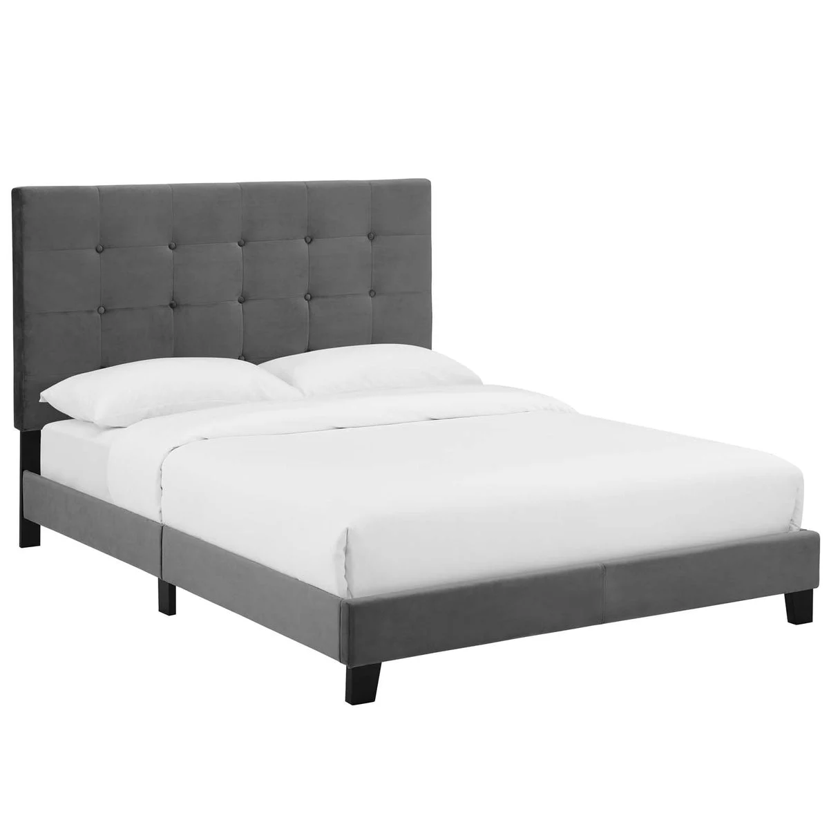 Modway Melanie King Tufted Button Upholstered Performance Velvet Platform Bed