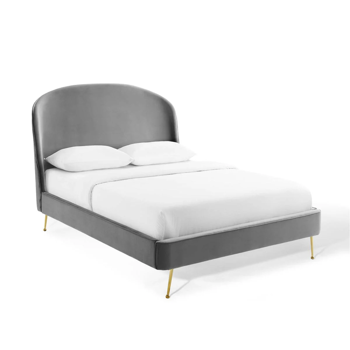 Modway Mira Upholstered Performance Velvet Queen Platform Bed