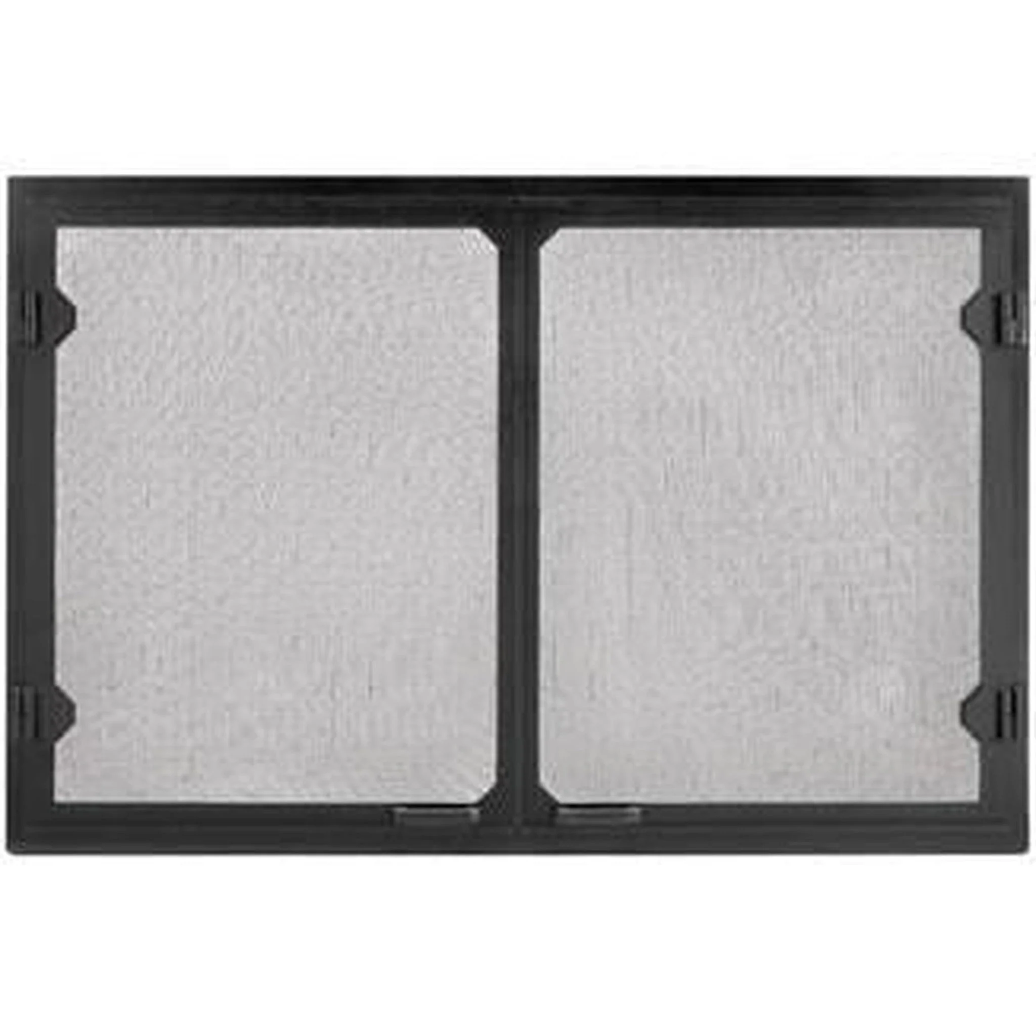 Majestic Grand Vista Black Cabinet Style Mesh Doors for Biltmore 36" Wood Burning Fireplace