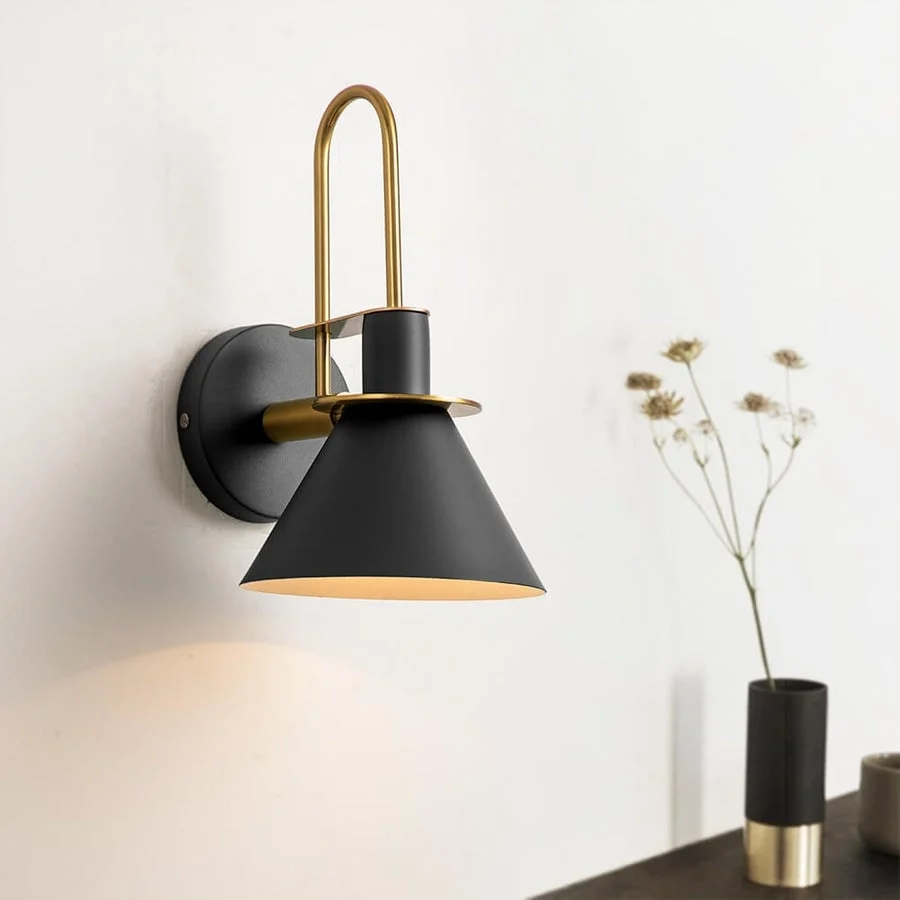 Mid-century Modern 1-Light Cone Wall Sconce - 7in Bedroom Light