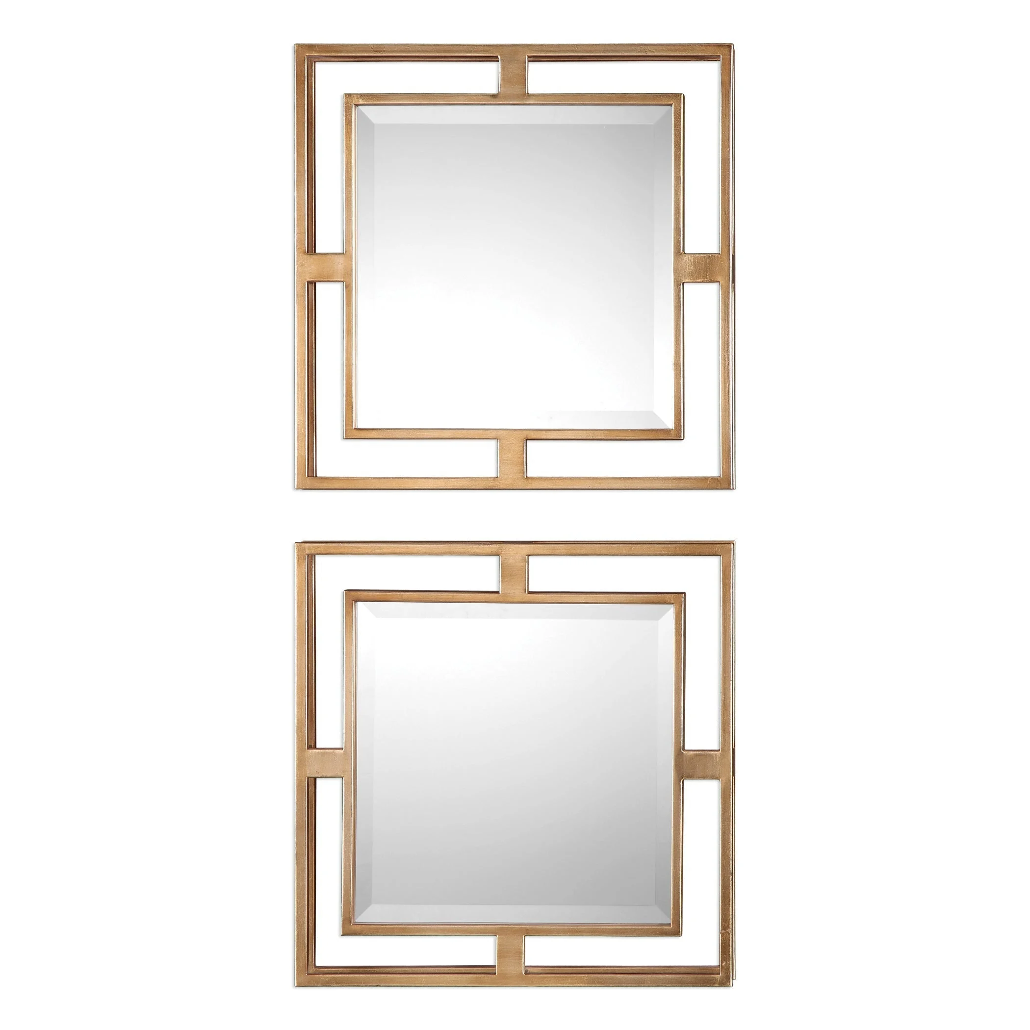 Allick Gold Square Mirrors // Set of 2