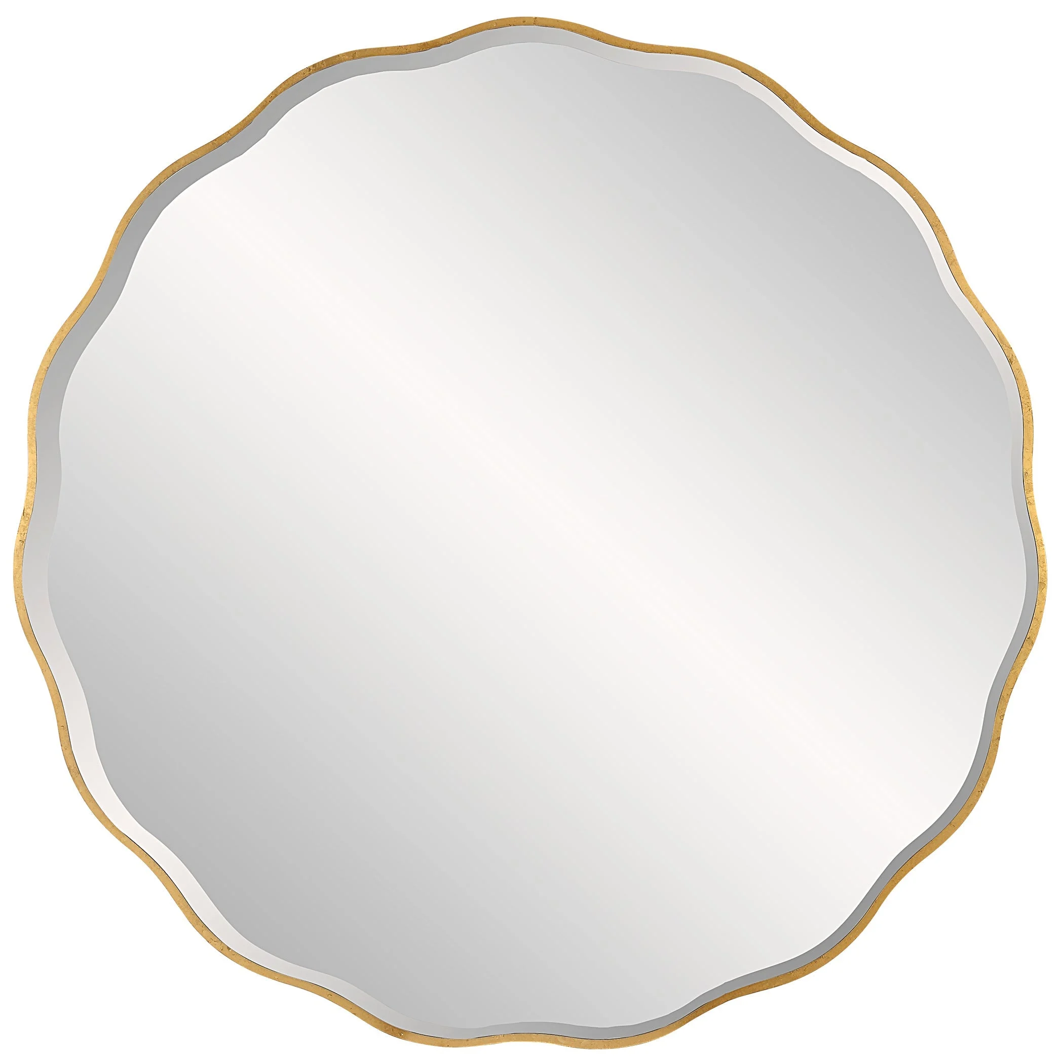 Aneta Gold Round Mirror // Large