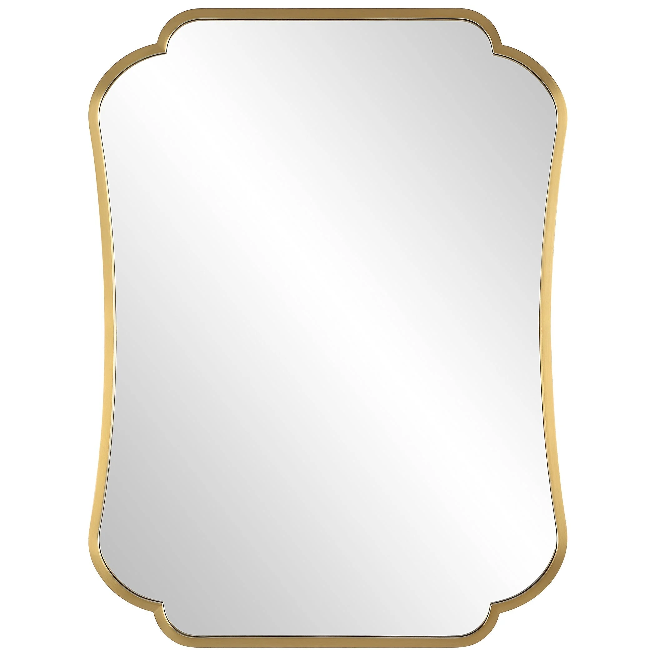Athena Brushed Brass Mirror
