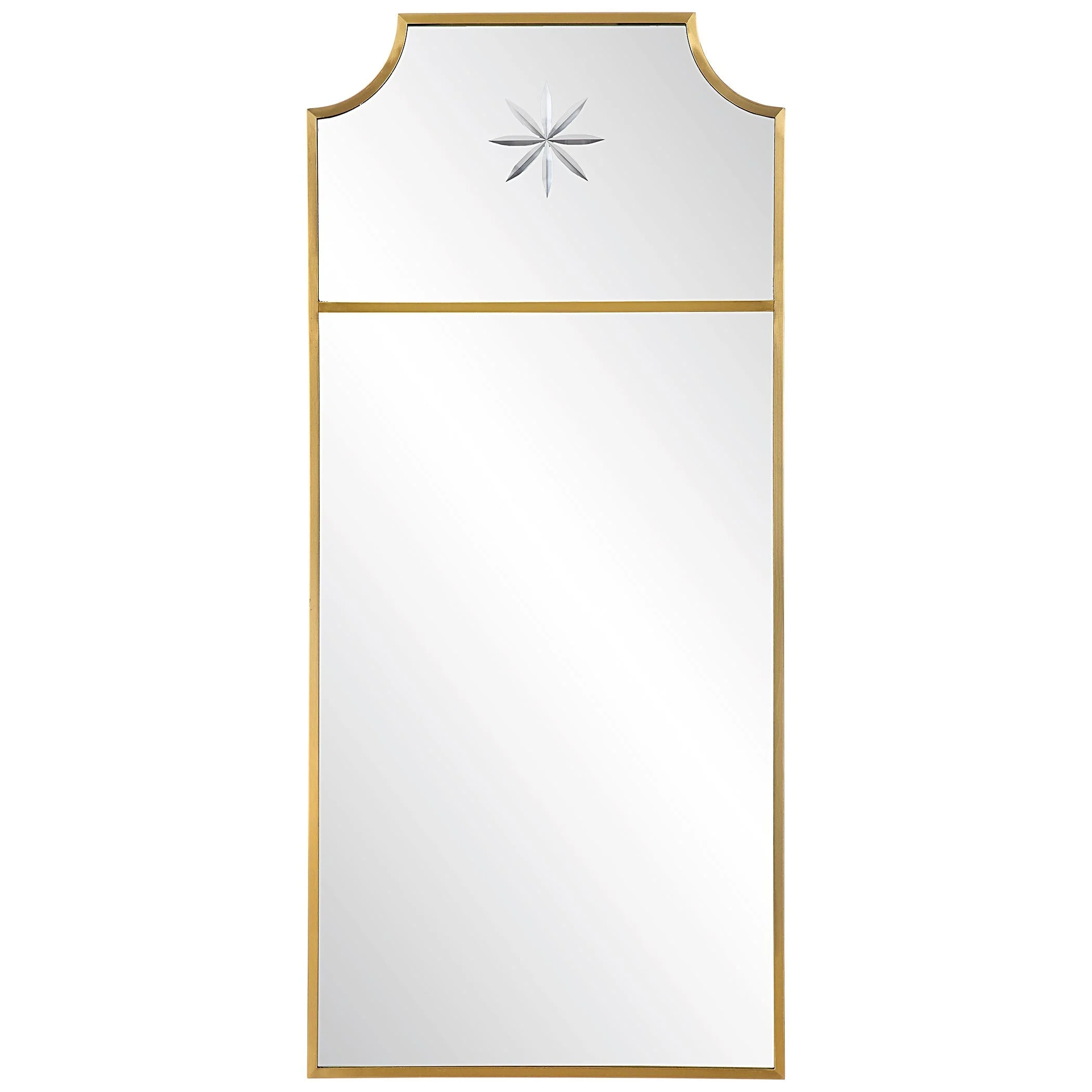 Caddington Tall Brass Mirror