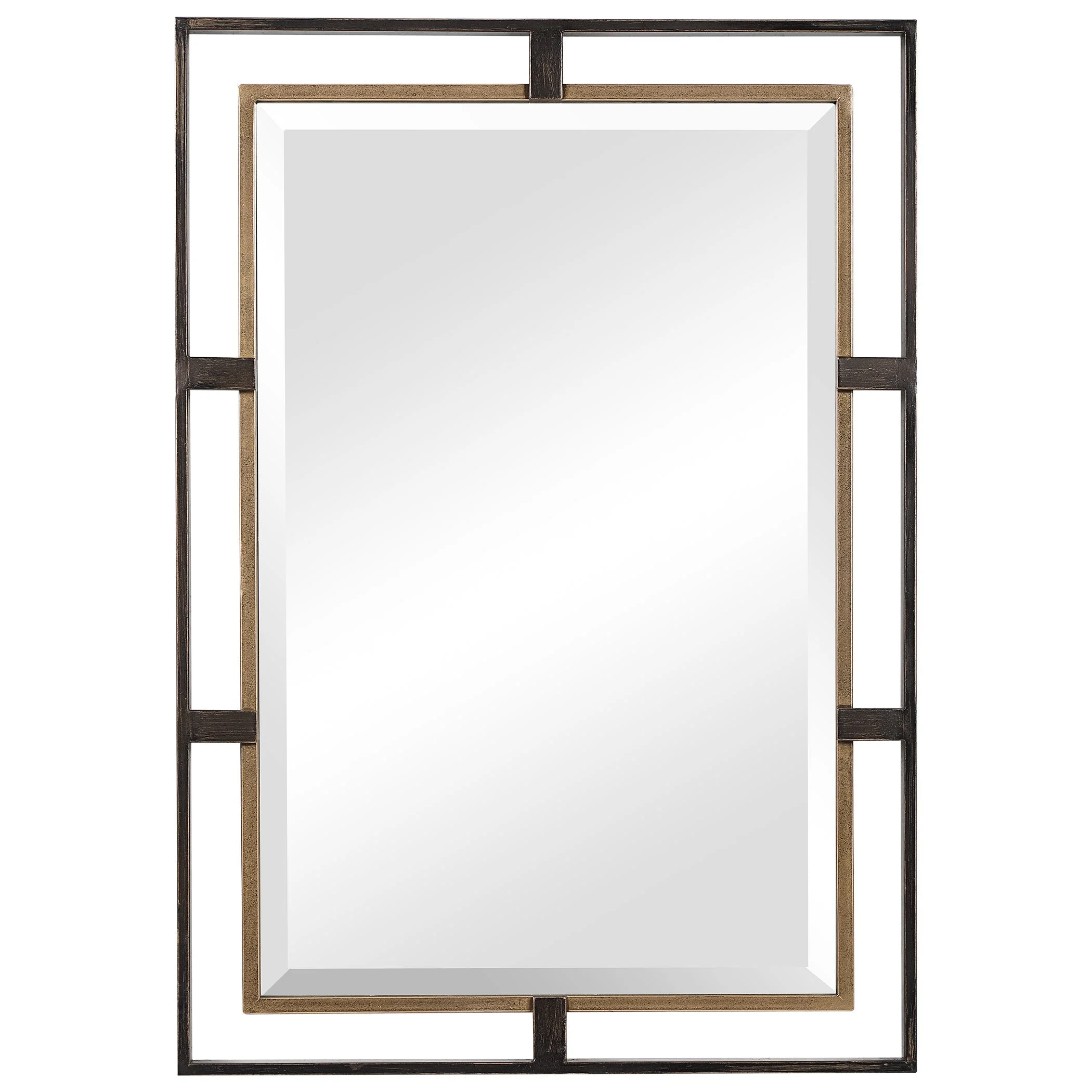 Carrizo Gold & Bronze Rectangle Mirror