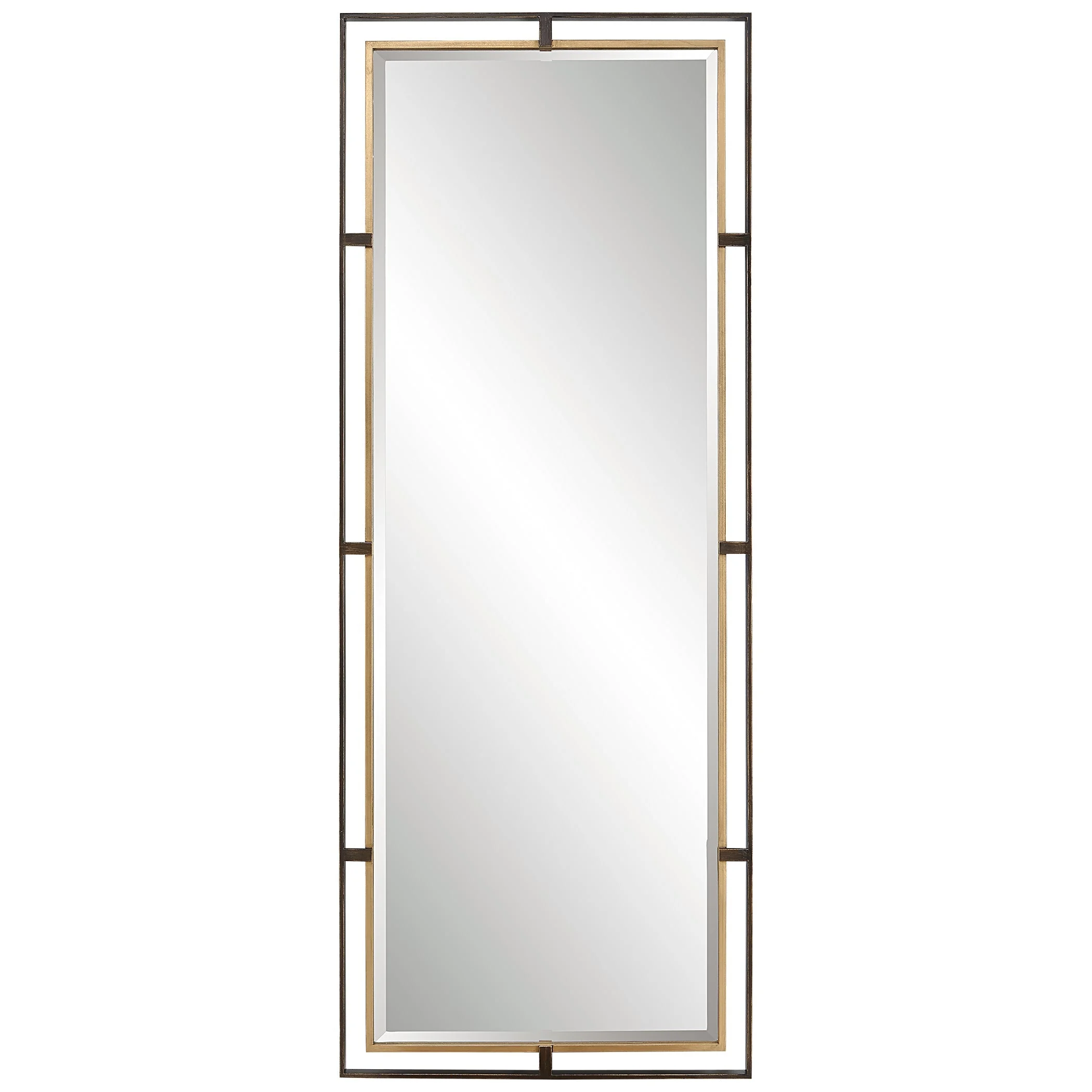 Carrizo Tall Bronze & Gold Mirror