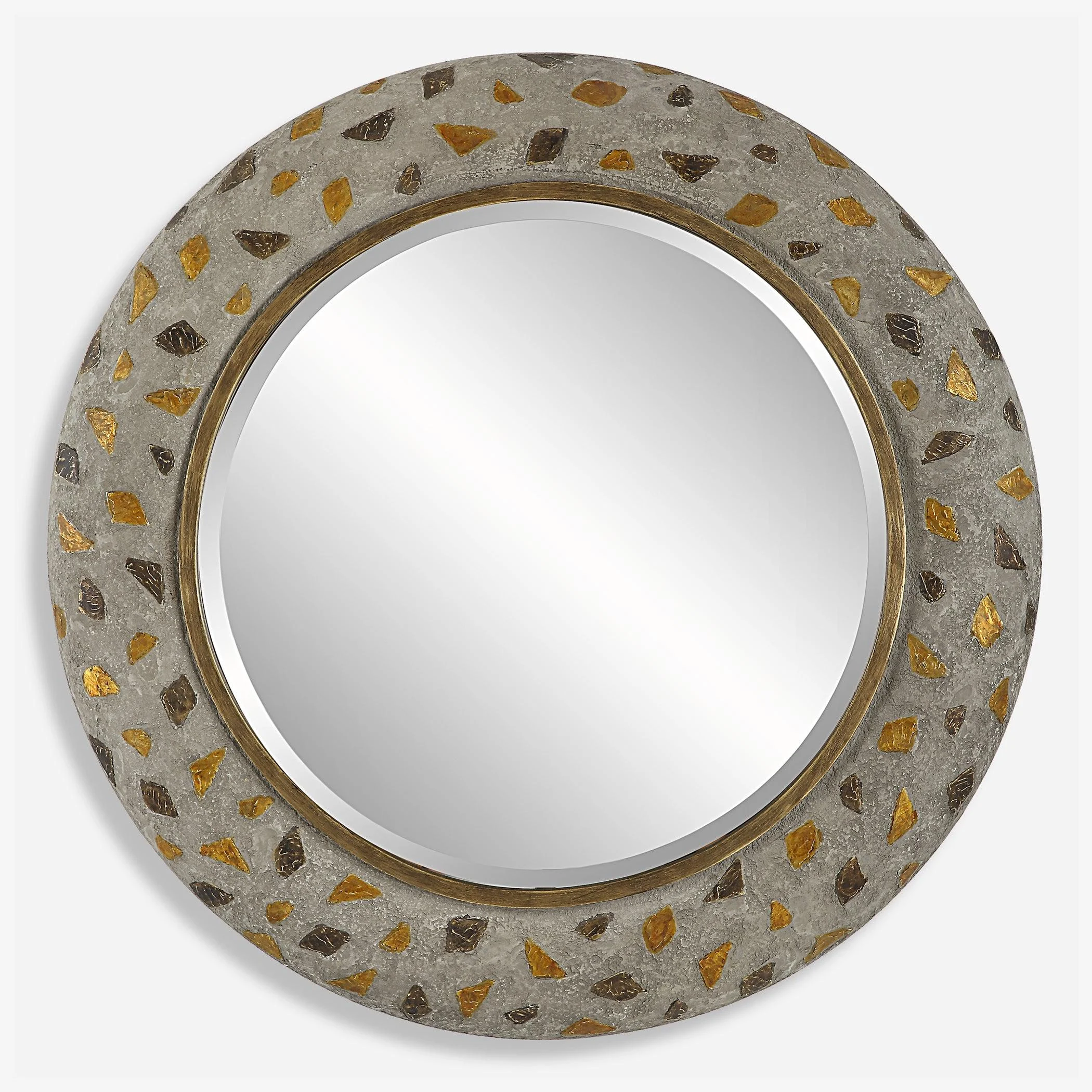 Copper Terrazzo Round Mirror