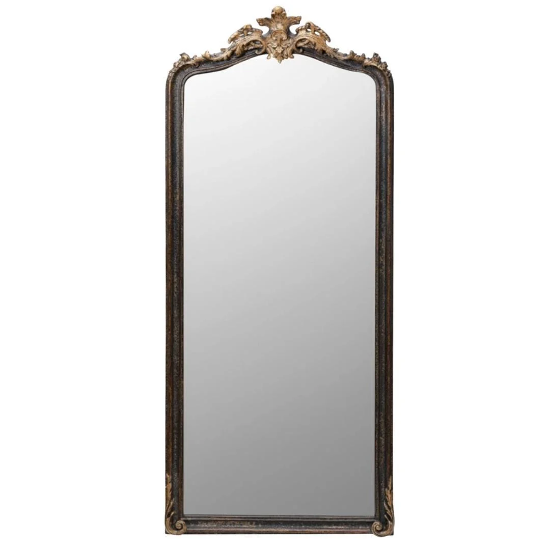 French Regency Leaning Mirror in Antique Finish