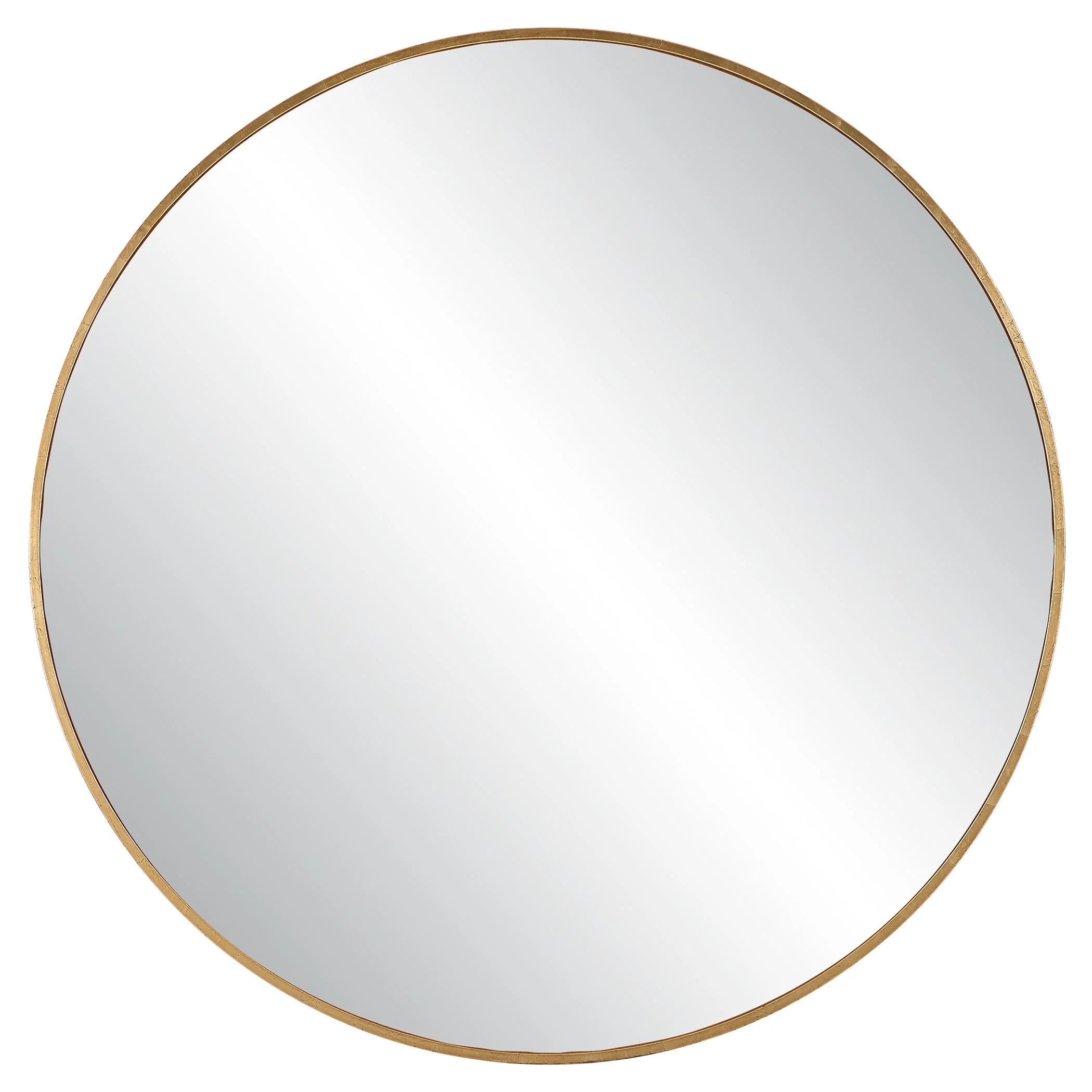 Junius Large Round Mirror // Gold