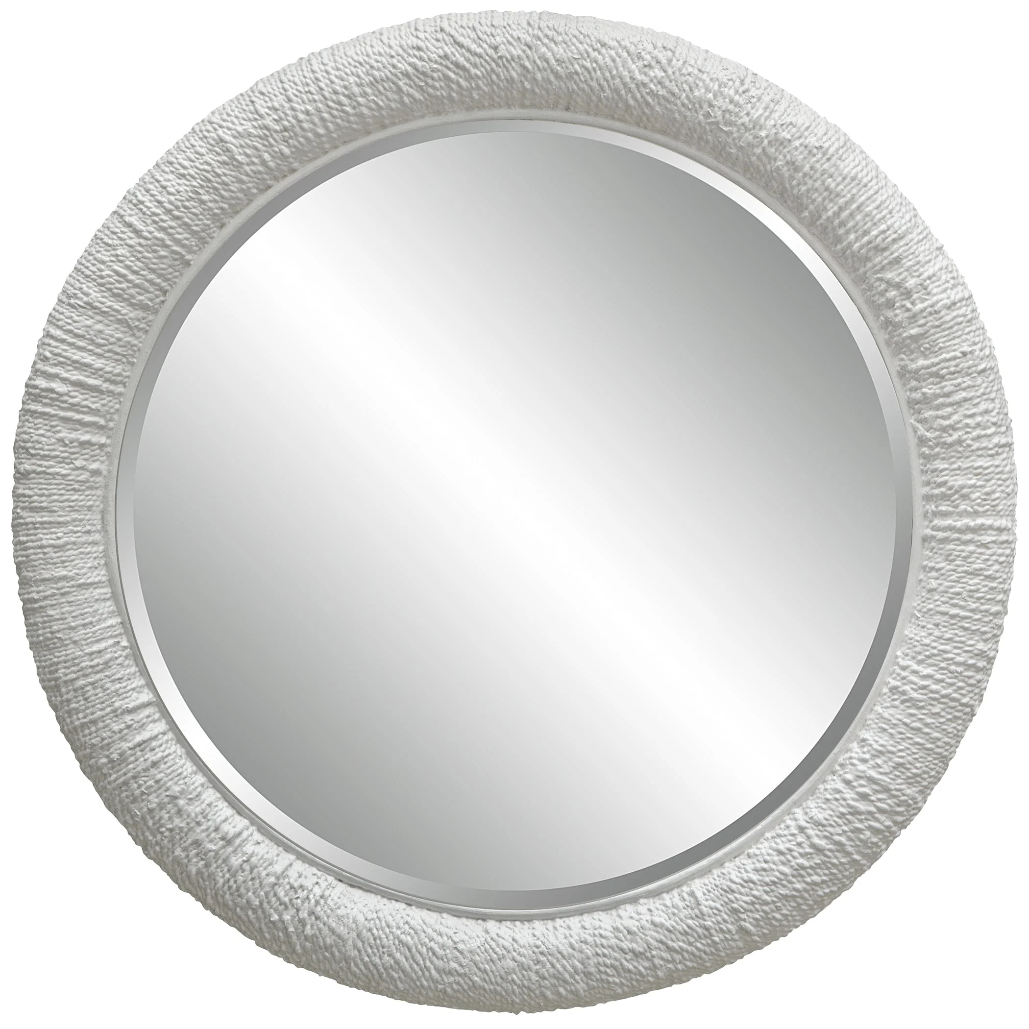 Mariner White Round Mirror