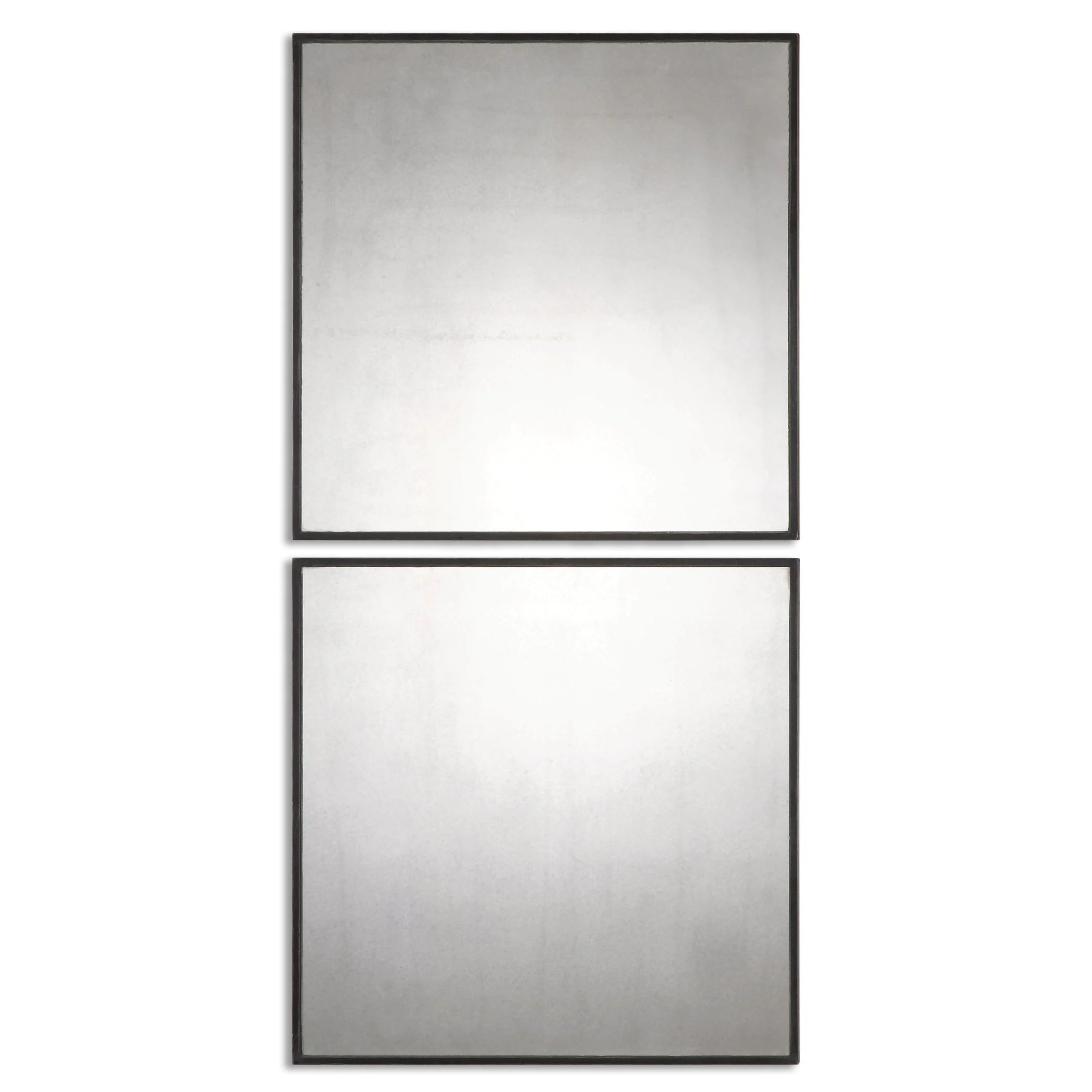 Matty Antiqued Square Mirrors // Set of 2