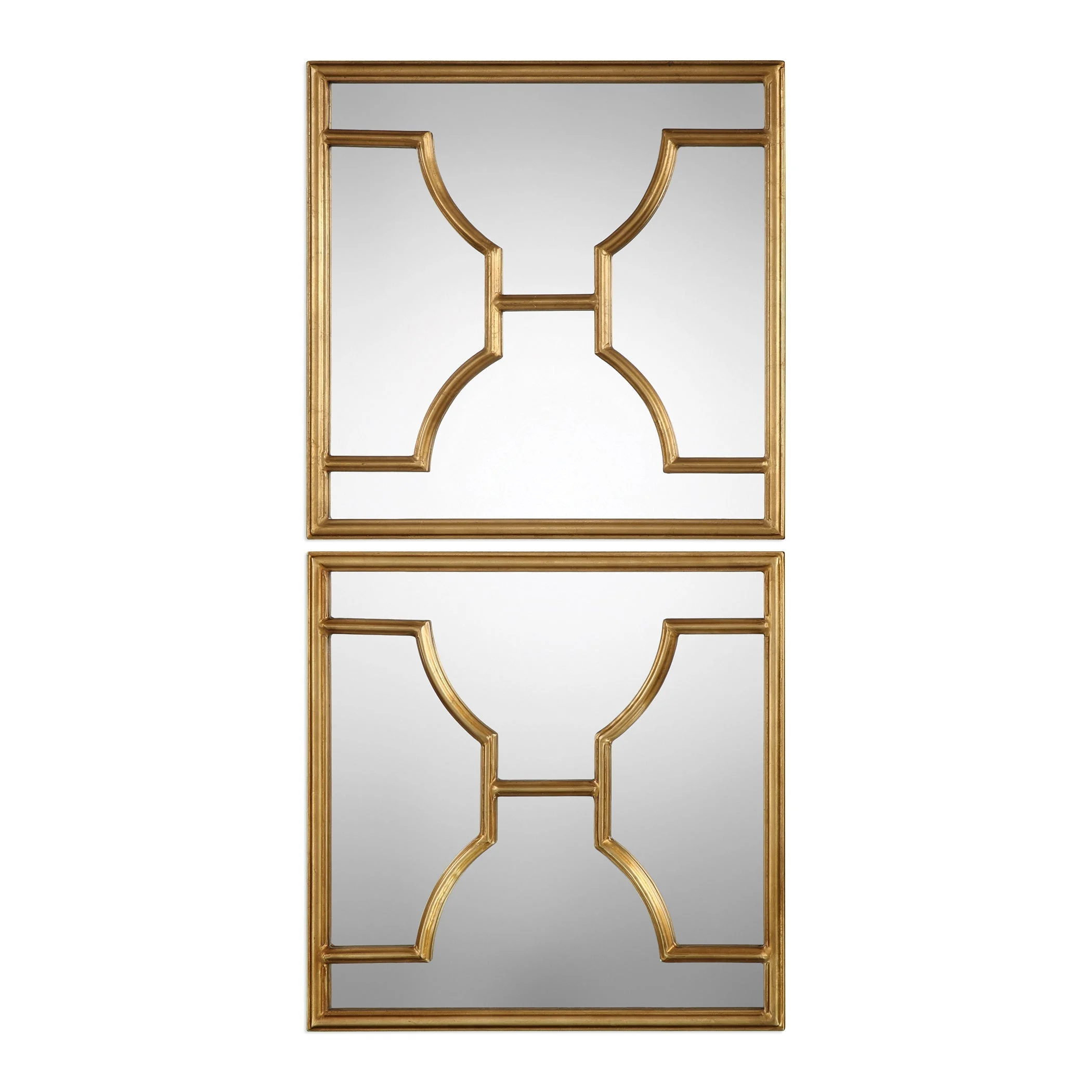 Misa Gold Square Mirrors // Set of 2