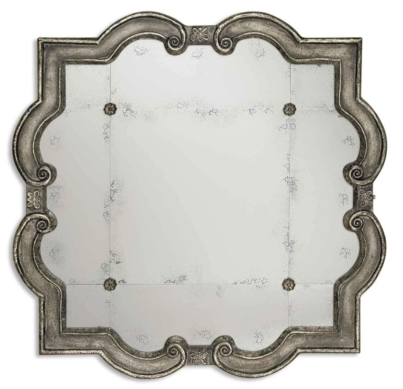 Prisca Distressed Silver Mirror