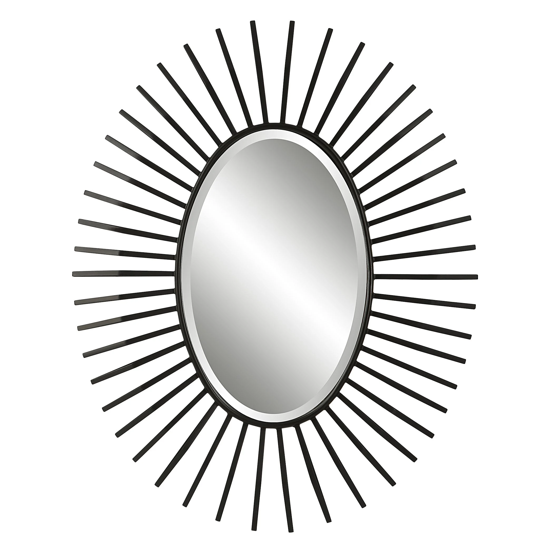 Starstruck Black Oval Mirror