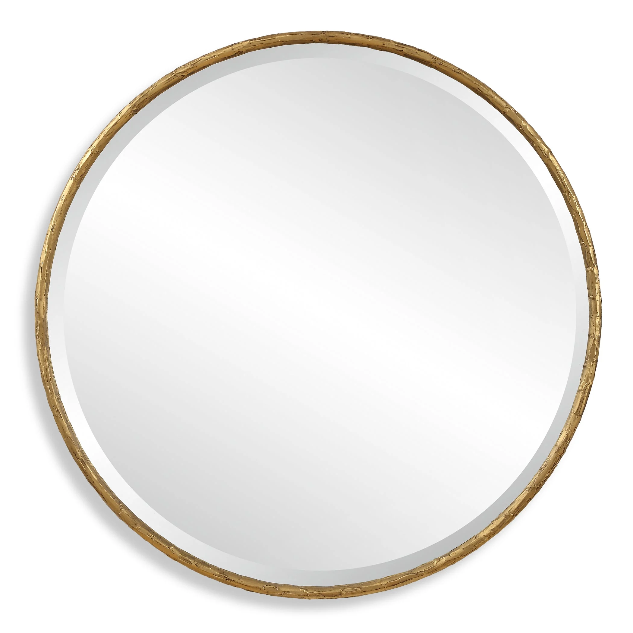 Sutton Aged Gold Round Mirror
