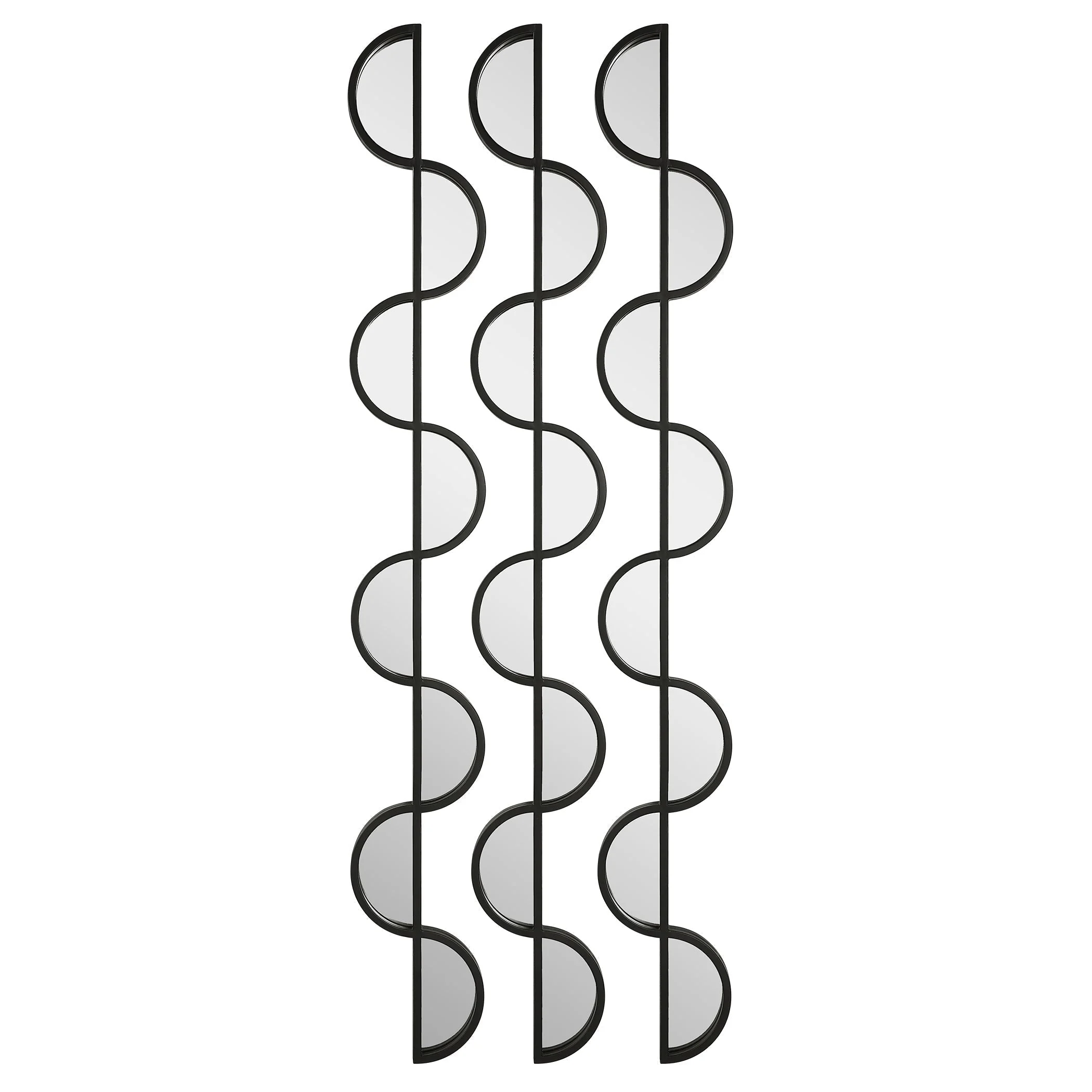 Wisp Mirrored Iron Wall Decor // Set of 3